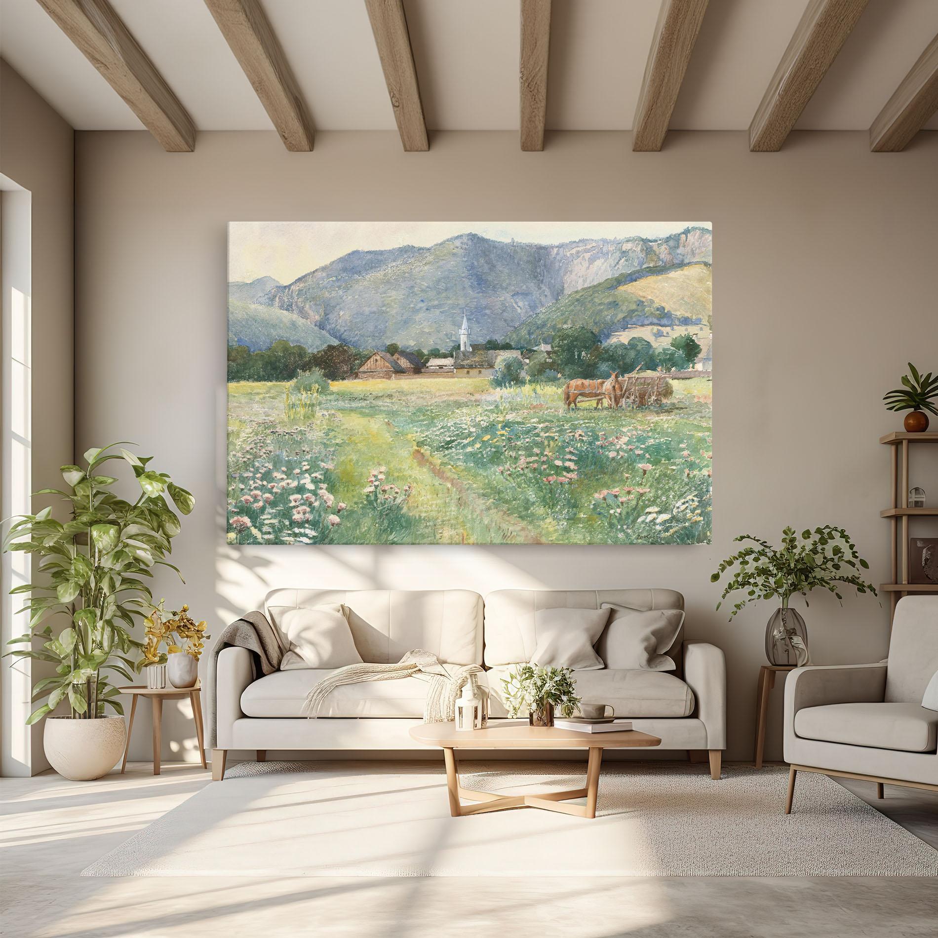 Leinwandbild Rural Painting Art mockup 6
