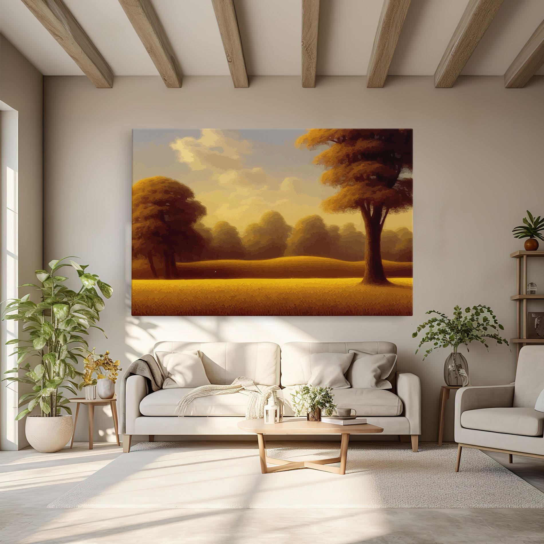 Leinwandbild Yellow Countryside mockup 6