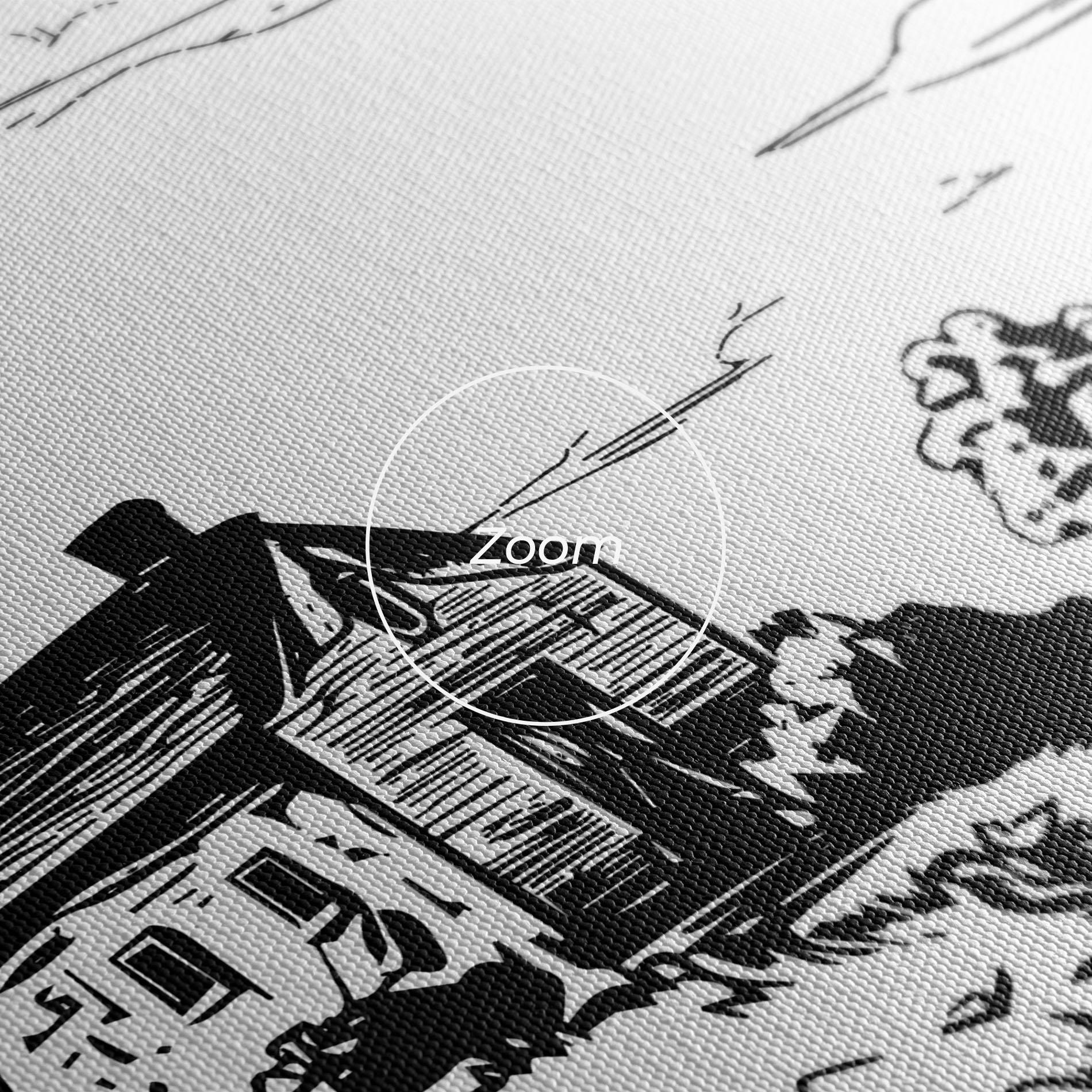 Leinwandbild Black Line Wheat mockup 3