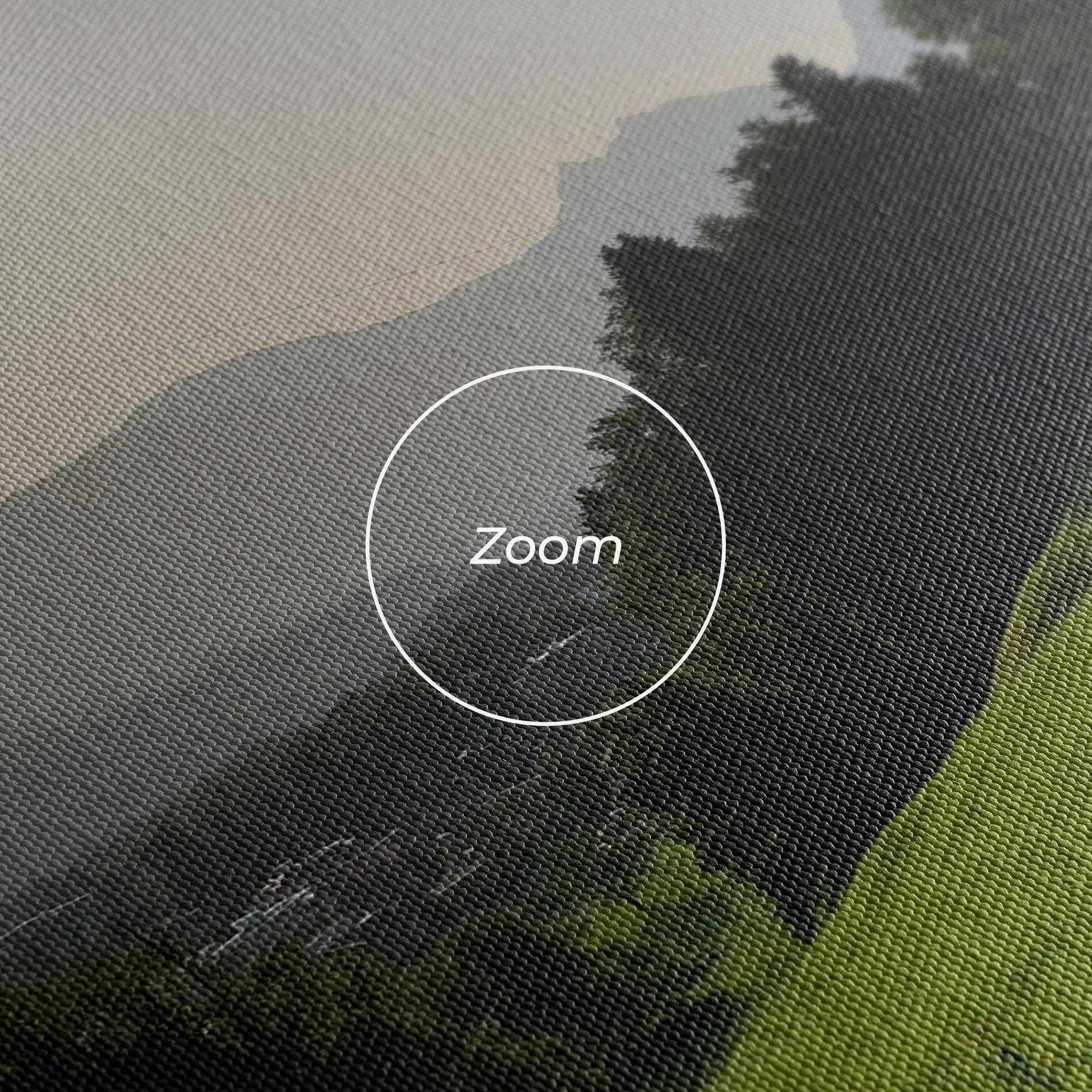 Leinwandbild Foggy Rural Road mockup 3