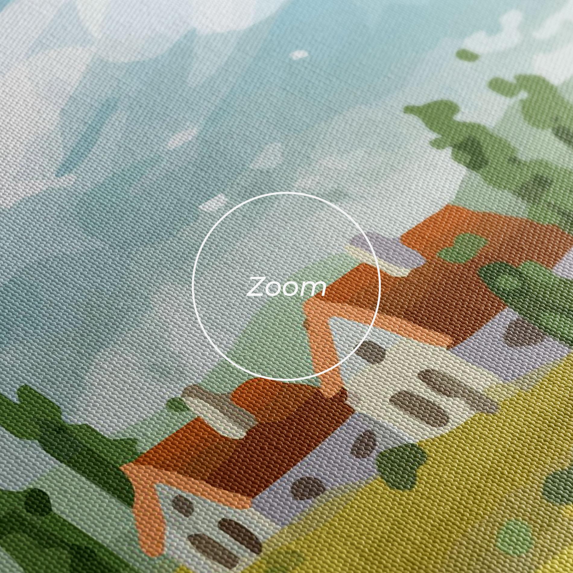 Leinwandbild Orange Yellow House mockup 3