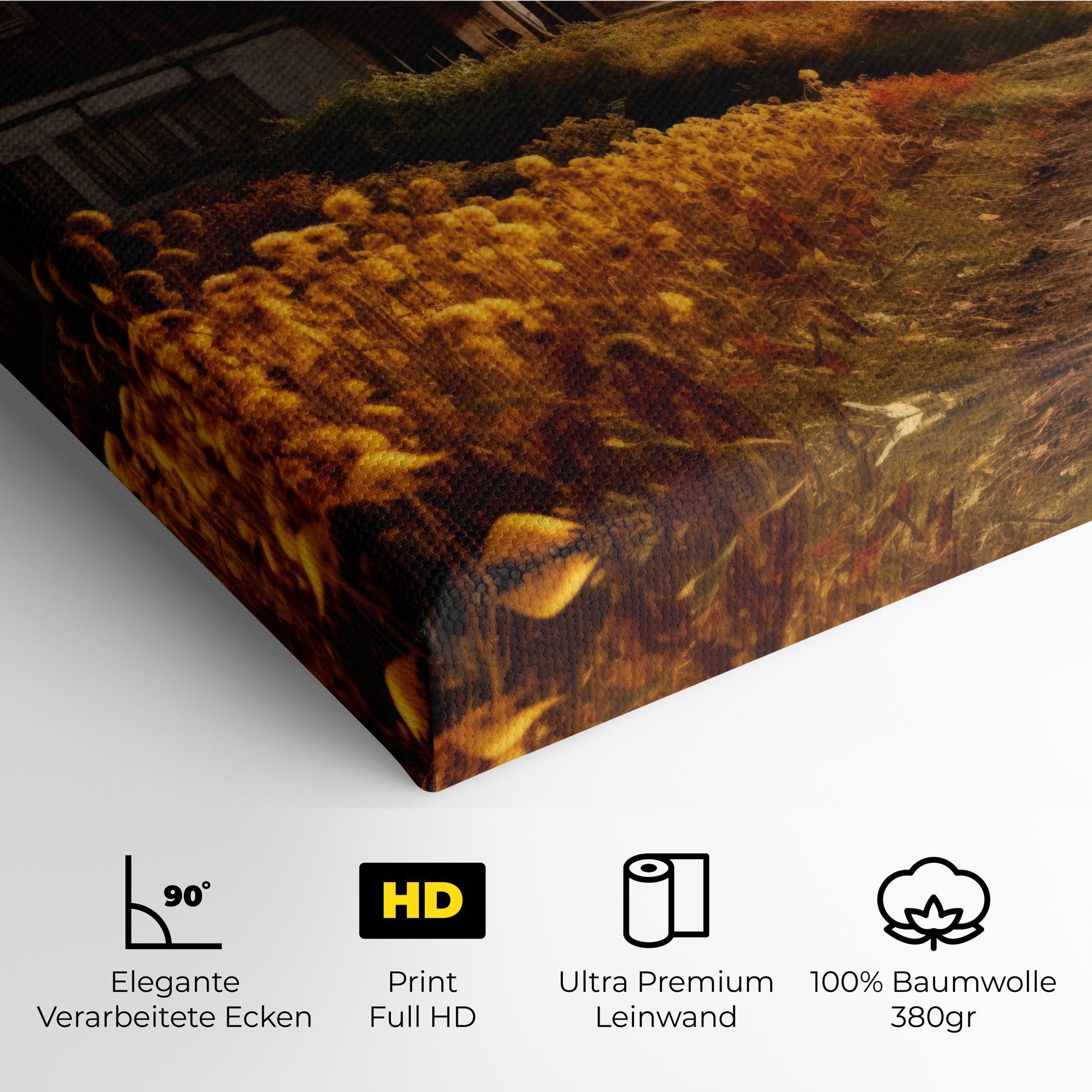 Leinwandbild Autumn Farm House mockup 4