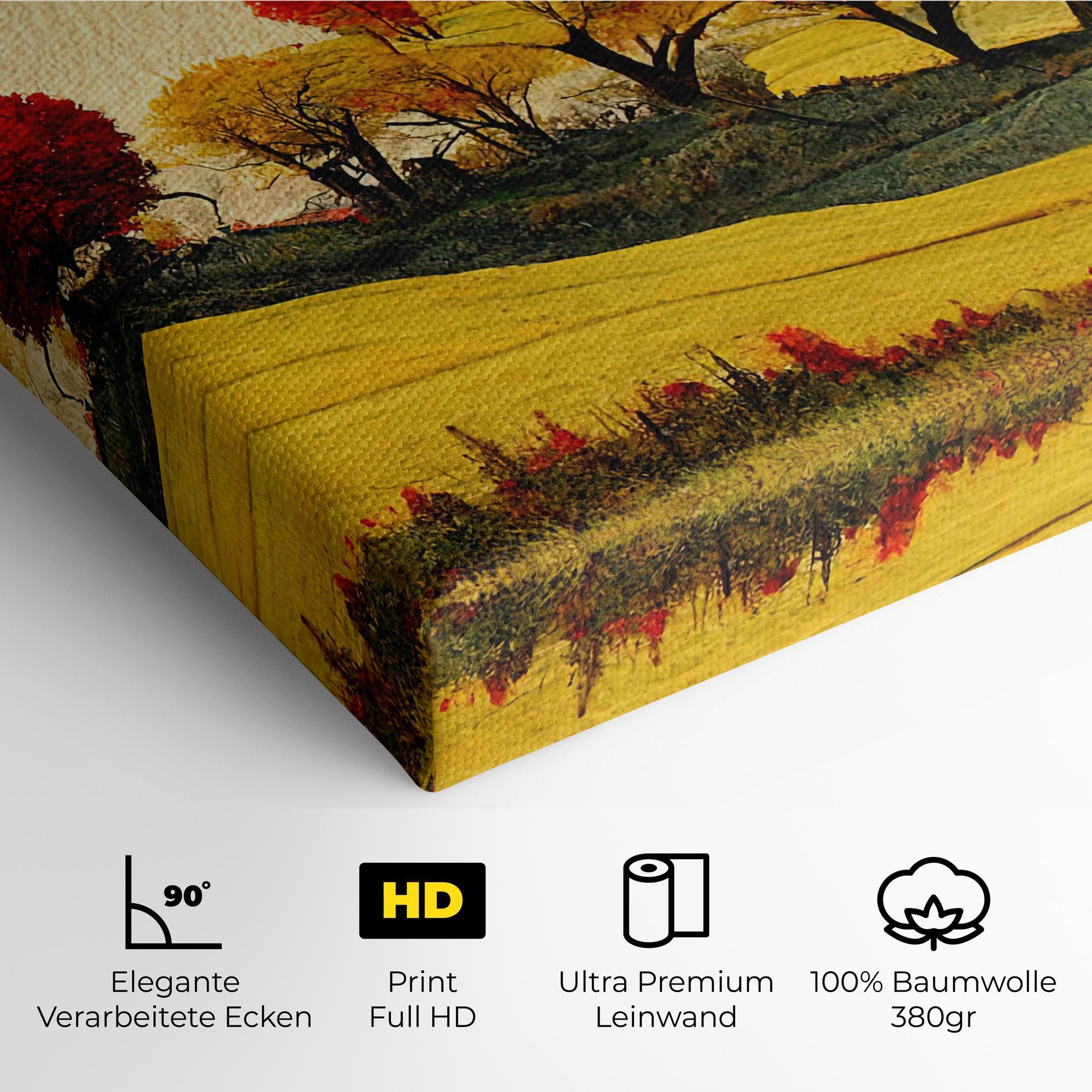 Leinwandbild Autumn Paper Style mockup 4