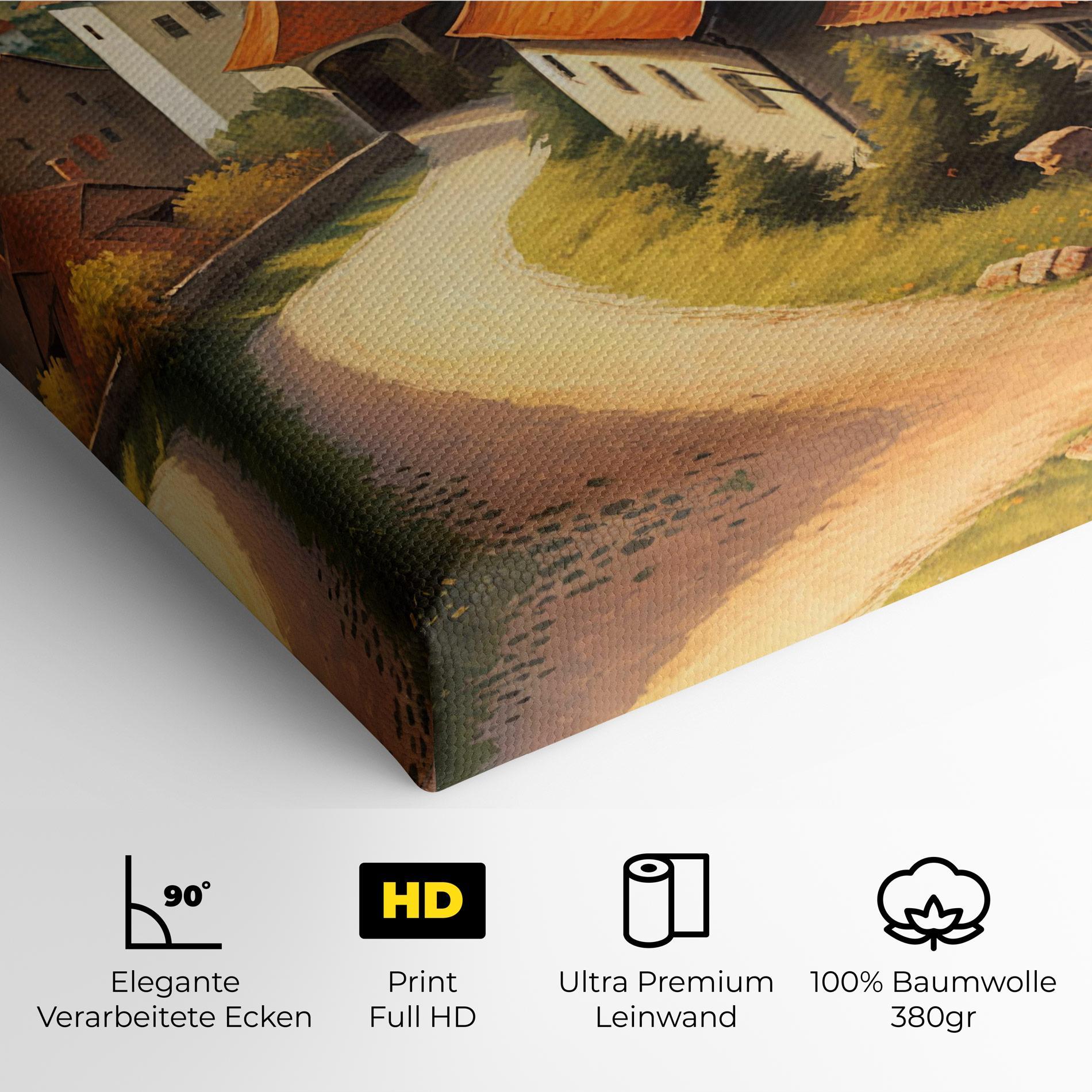 Leinwandbild Countryside Village mockup 4