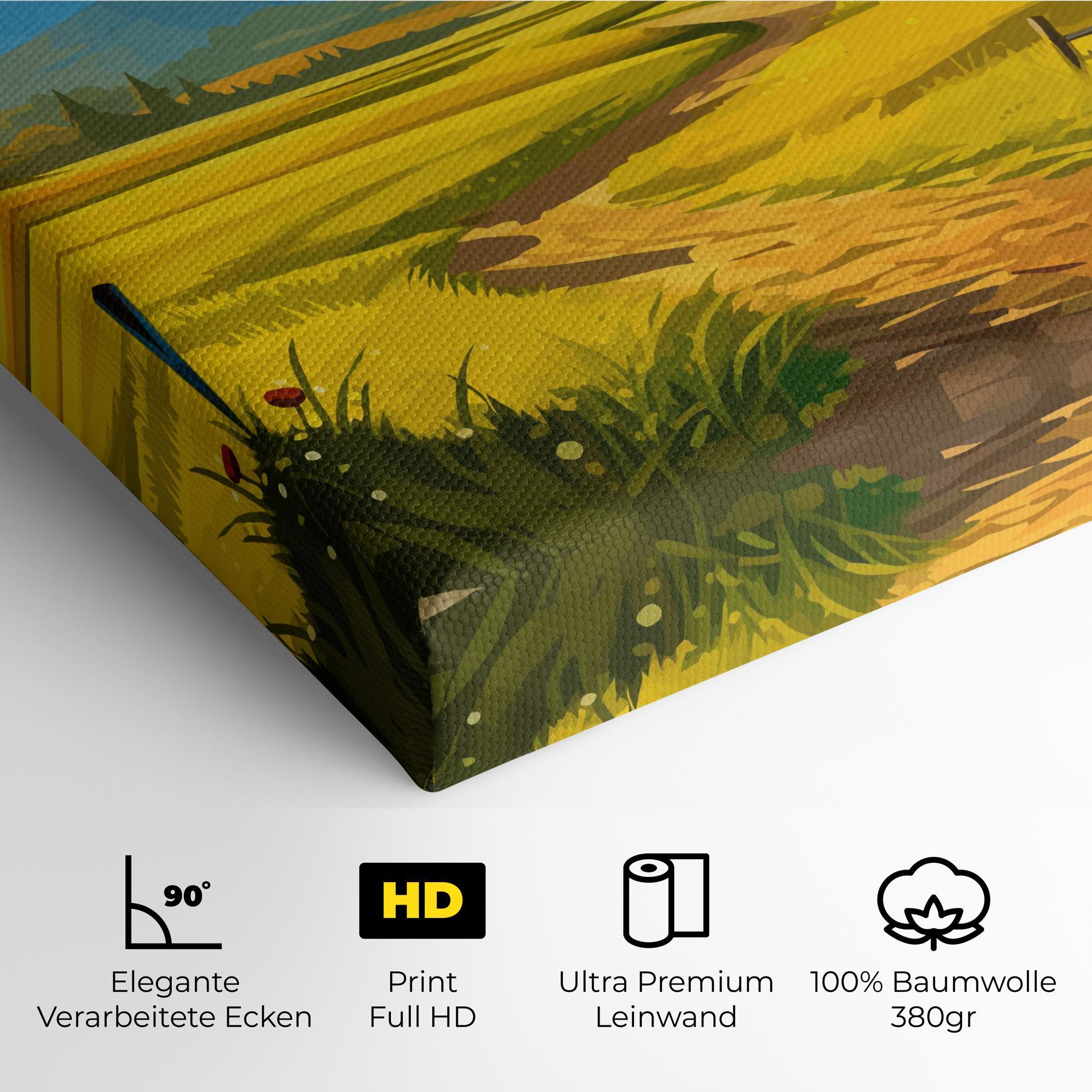 Leinwandbild Daylight Rural View mockup 4