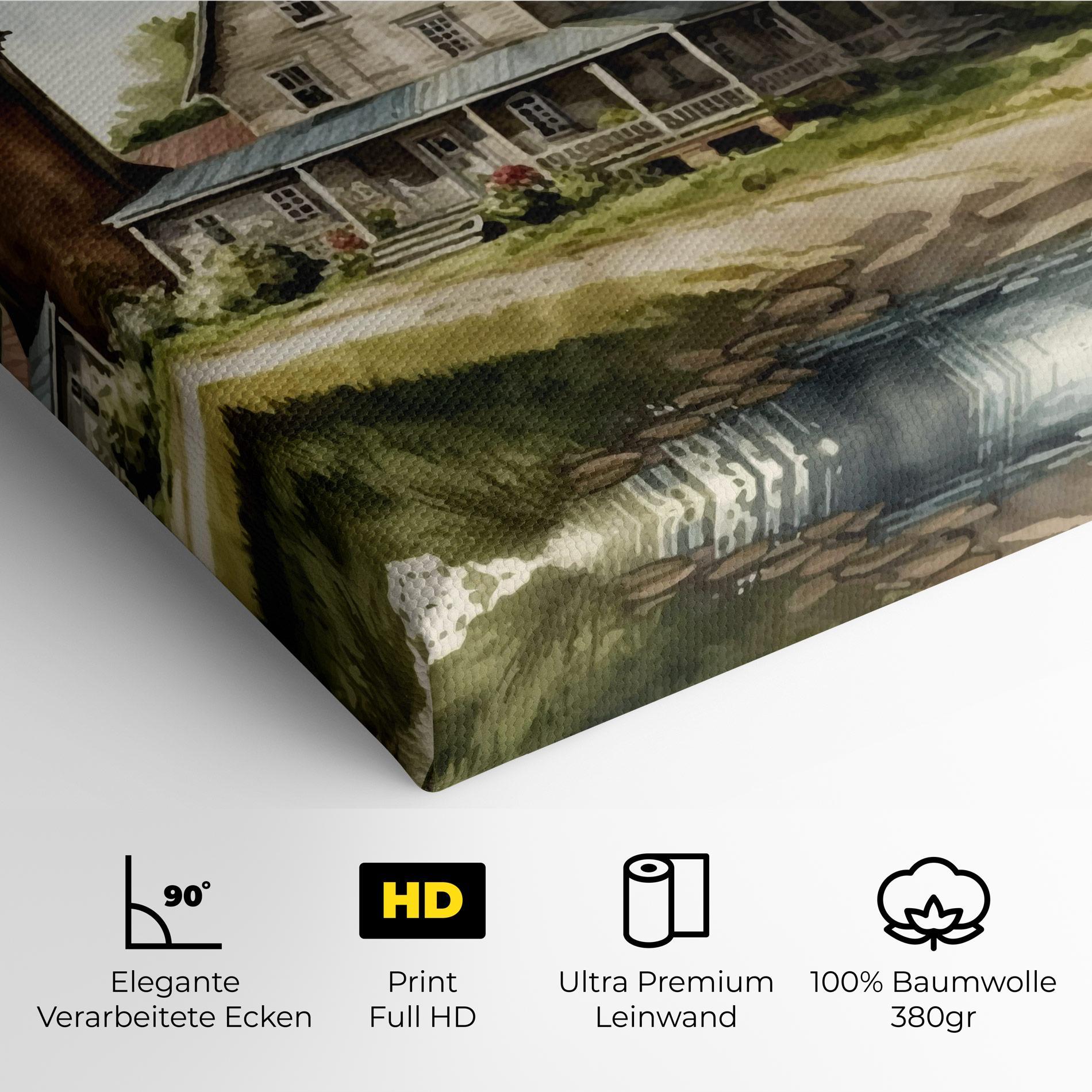 Leinwandbild Farm Blue Car mockup 4