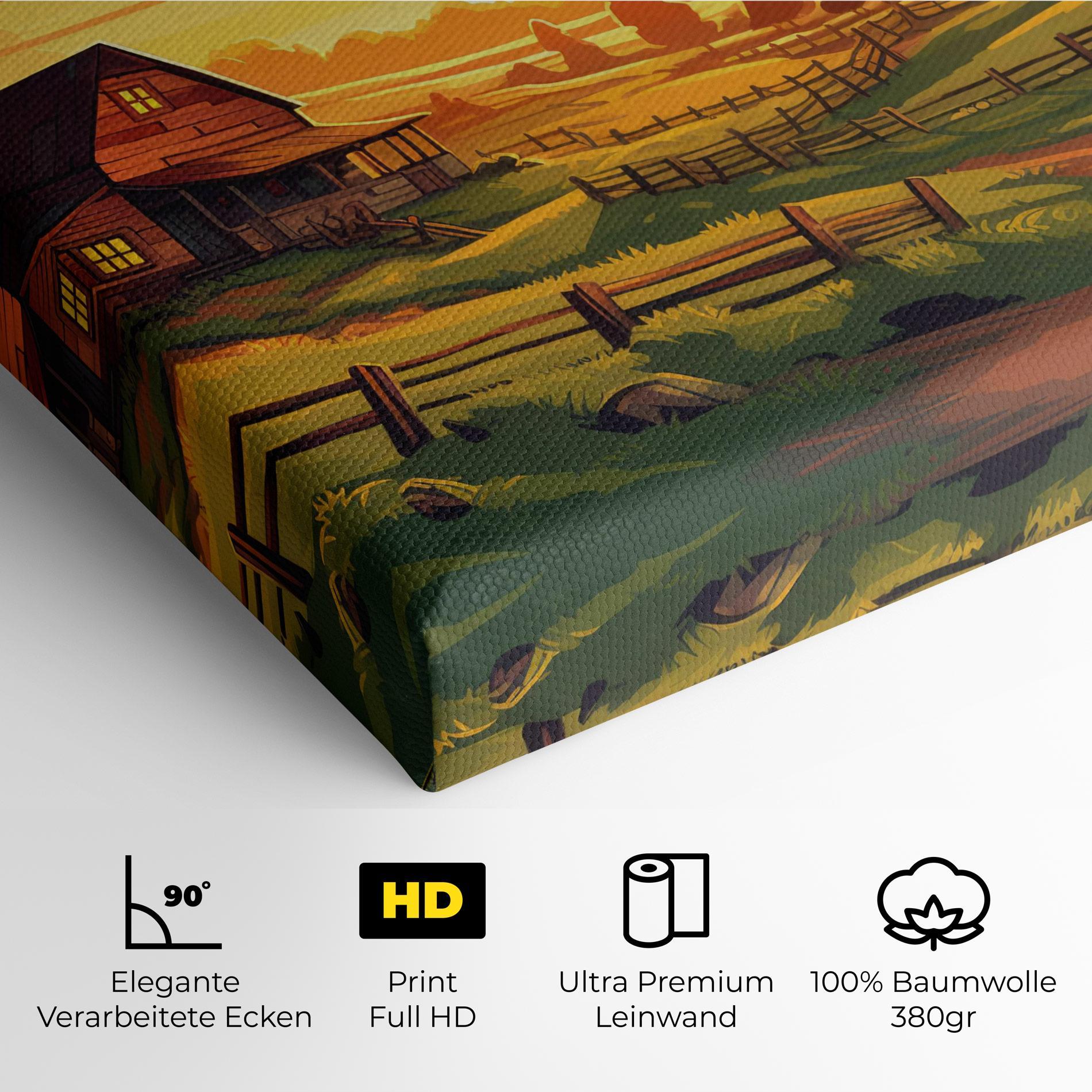 Leinwandbild Farmhouse Sunlight mockup 4