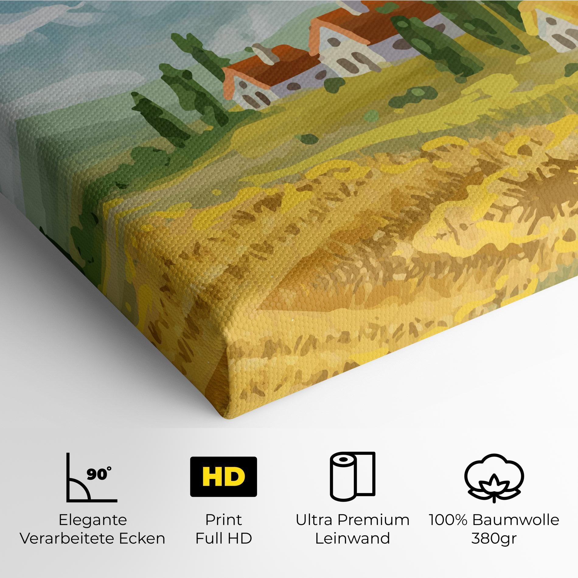 Leinwandbild Orange Yellow House mockup 4