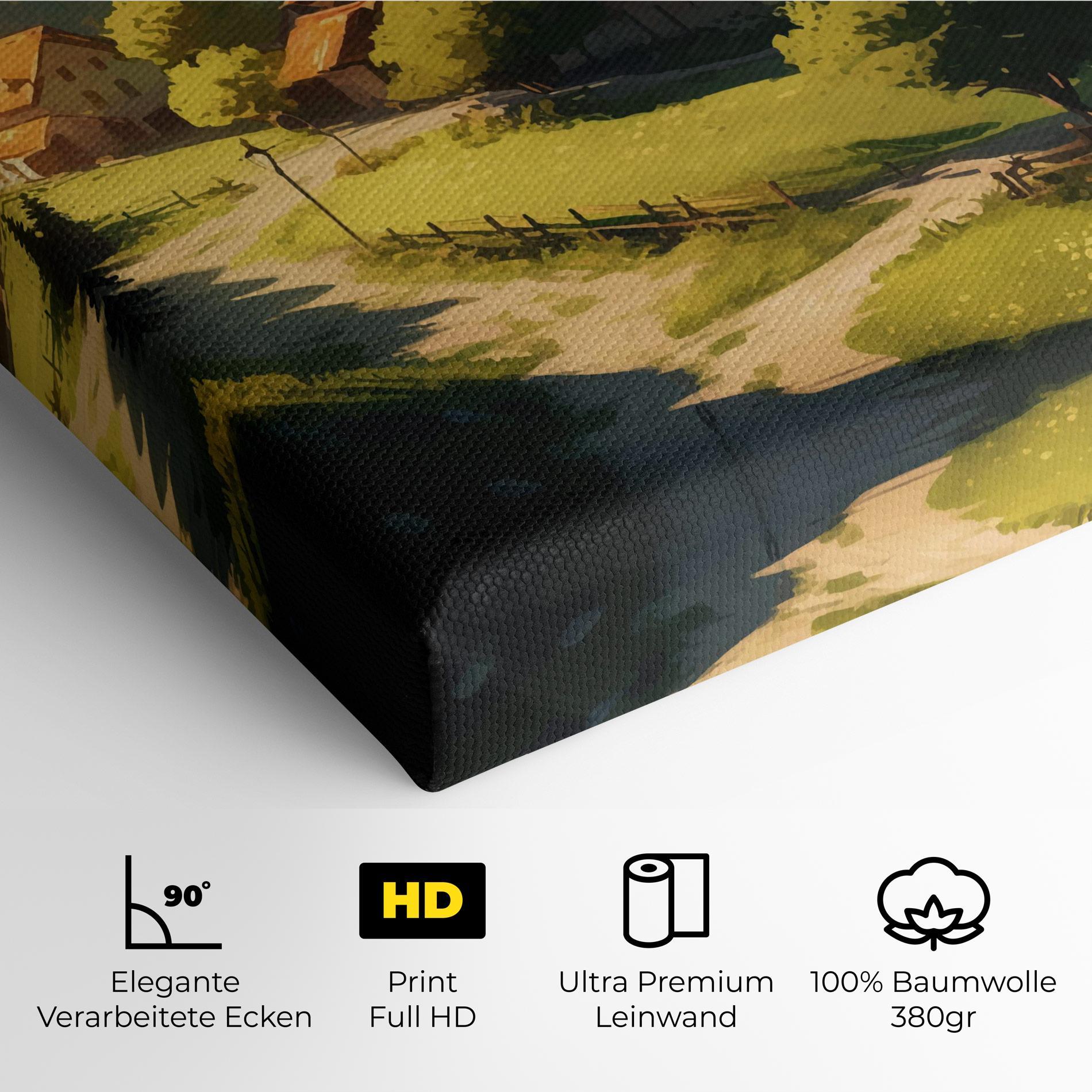 Leinwandbild Village Dreamy View mockup 4