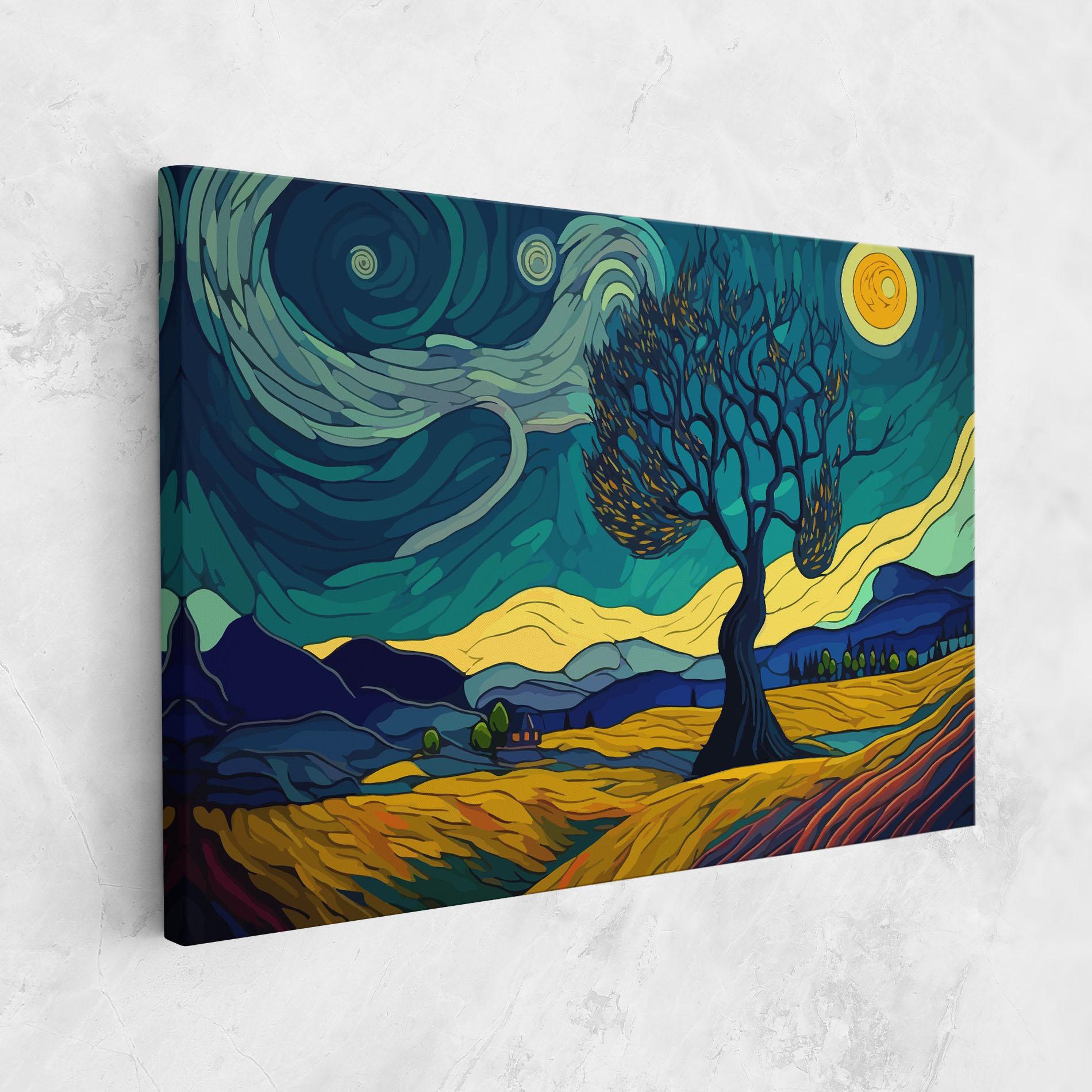 Leinwandbild Abstract Rural Art mockup 1