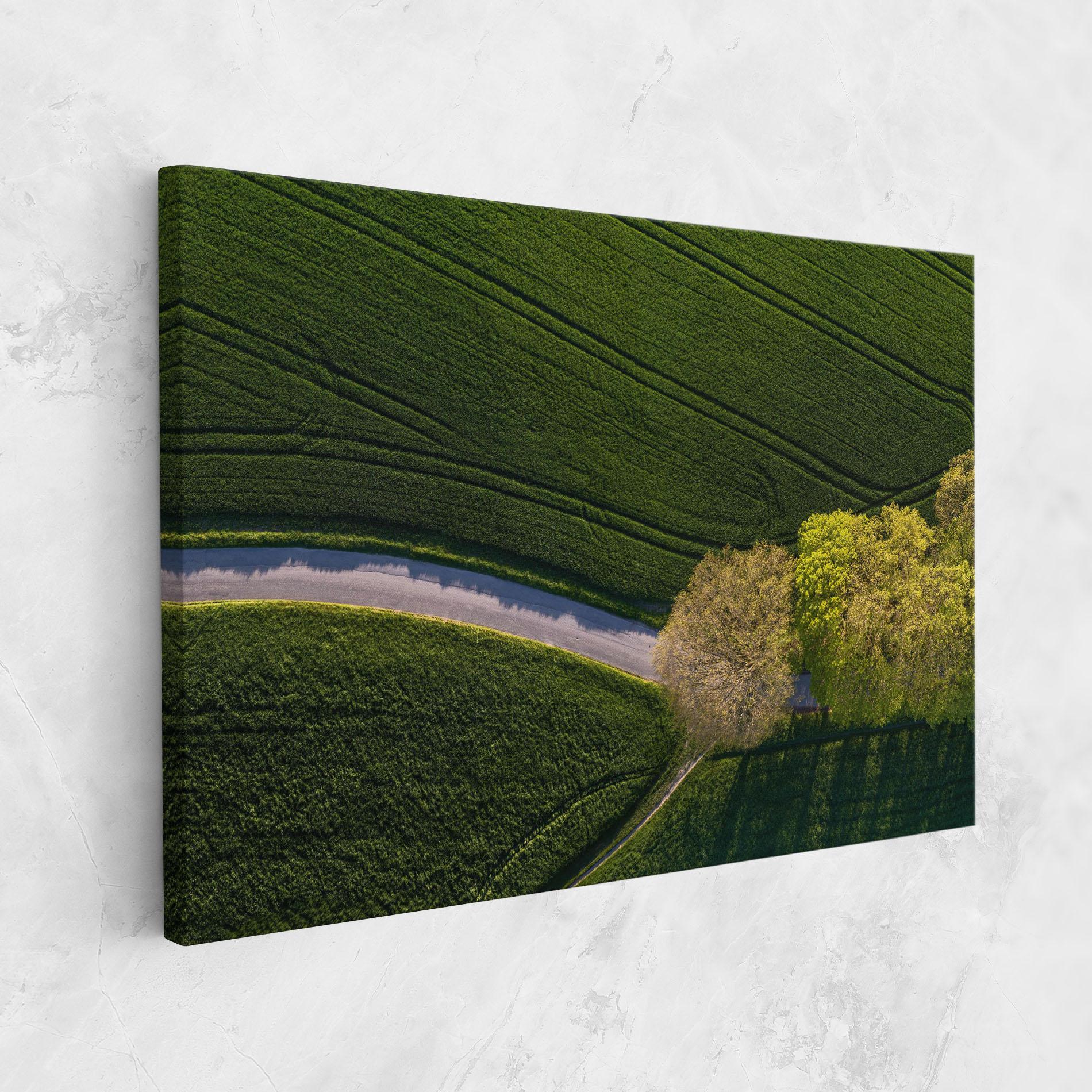 Leinwandbild Green Road mockup 1