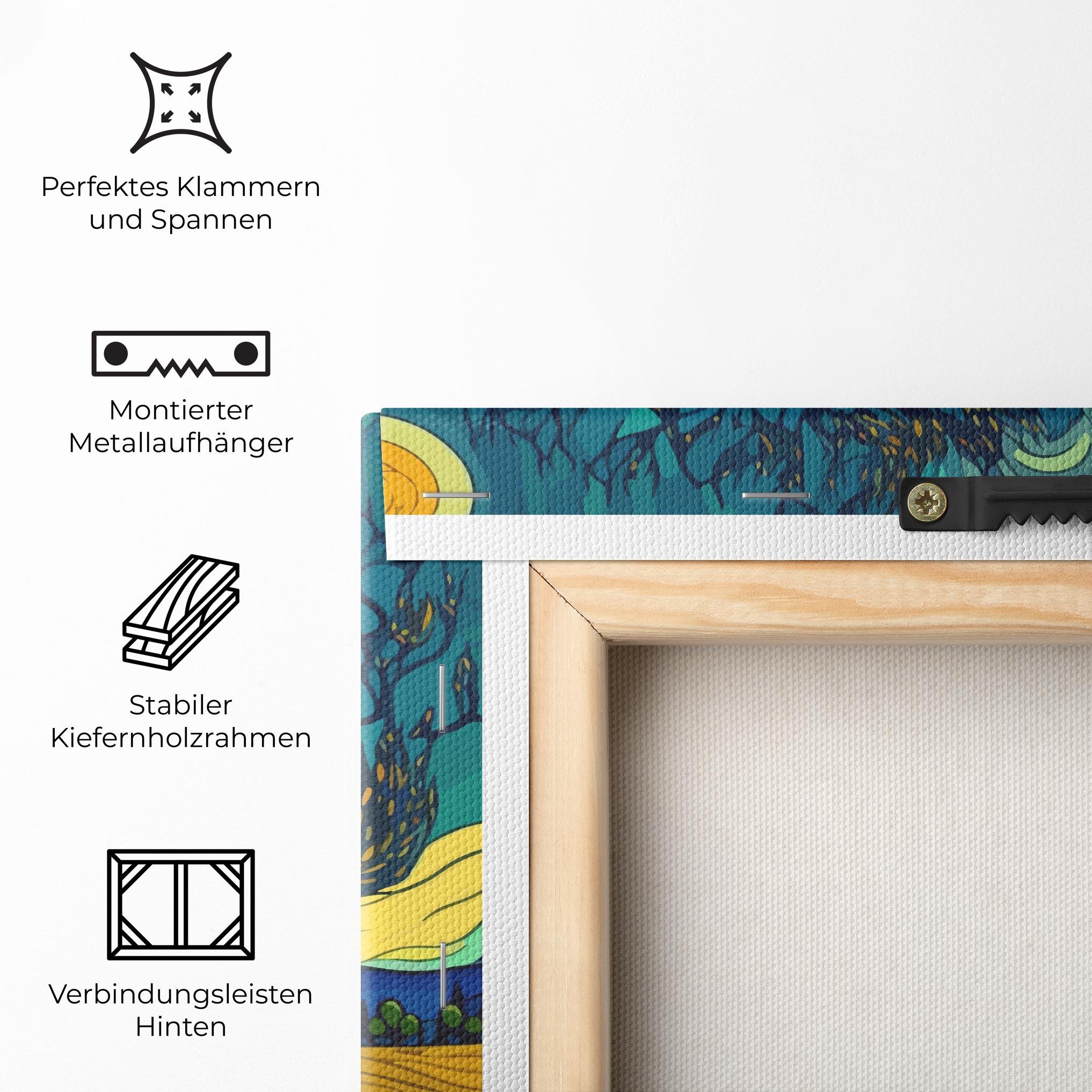 Leinwandbild Abstract Rural Art mockup 5