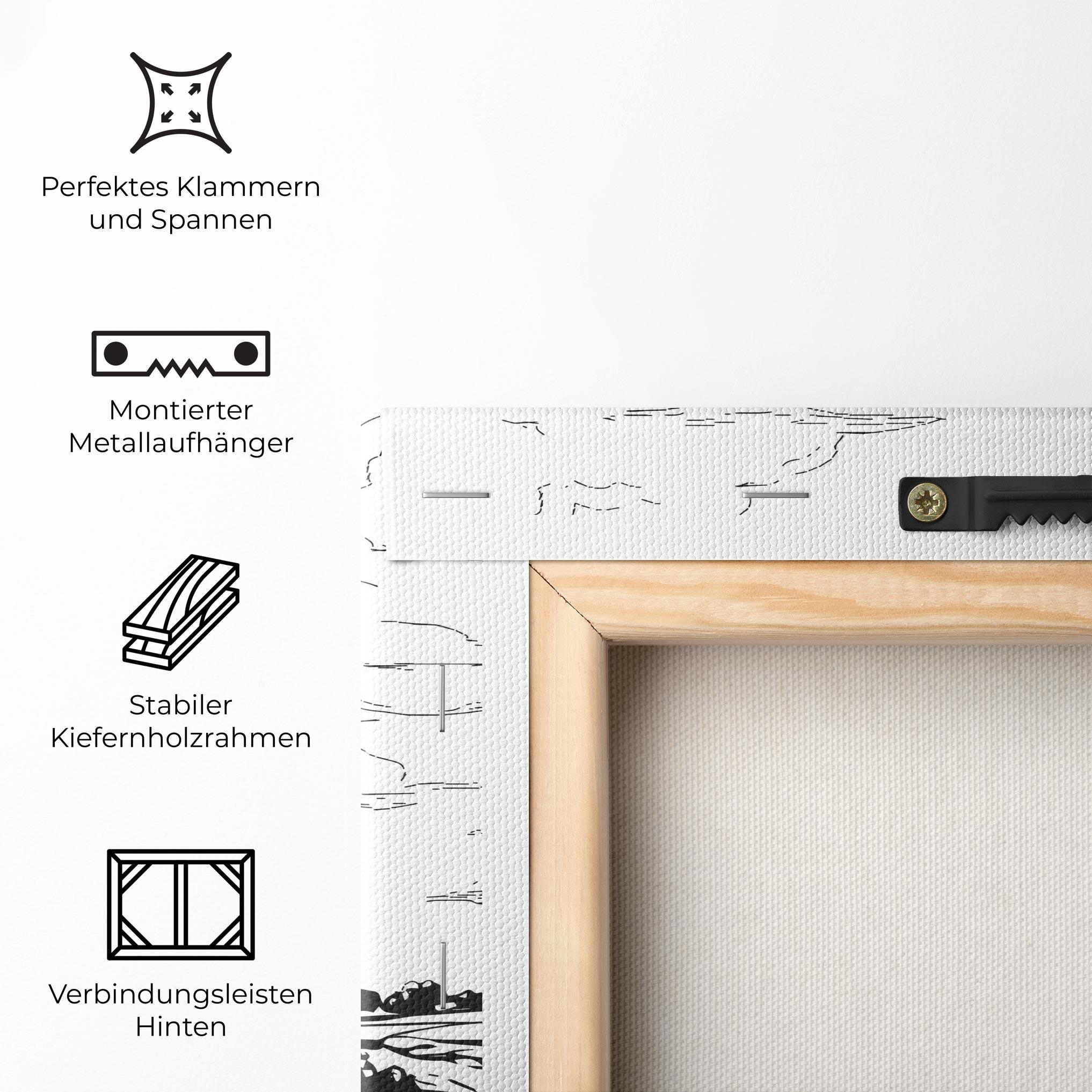 Leinwandbild Black Line Wheat mockup 5