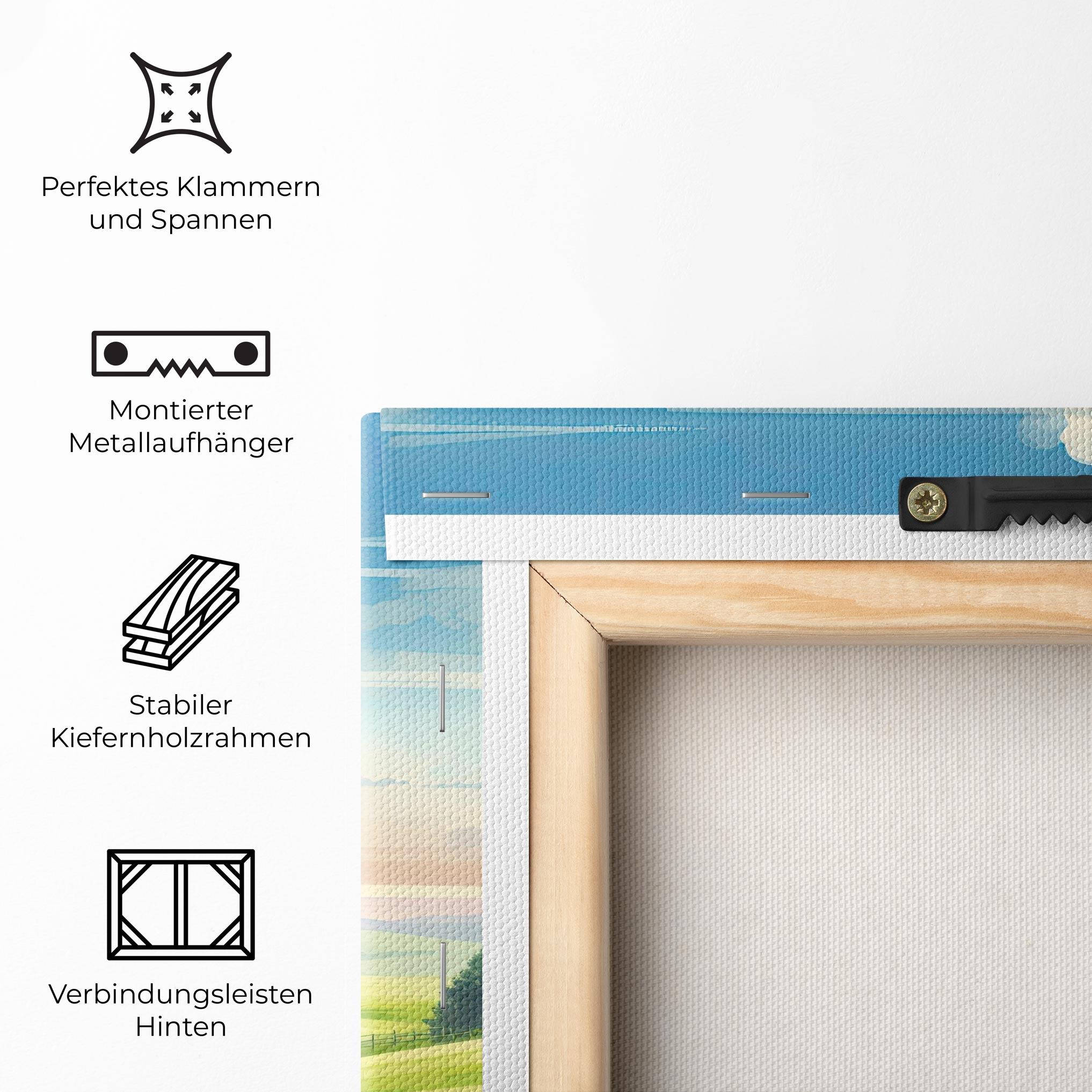 Leinwandbild Calming Rural View mockup 5