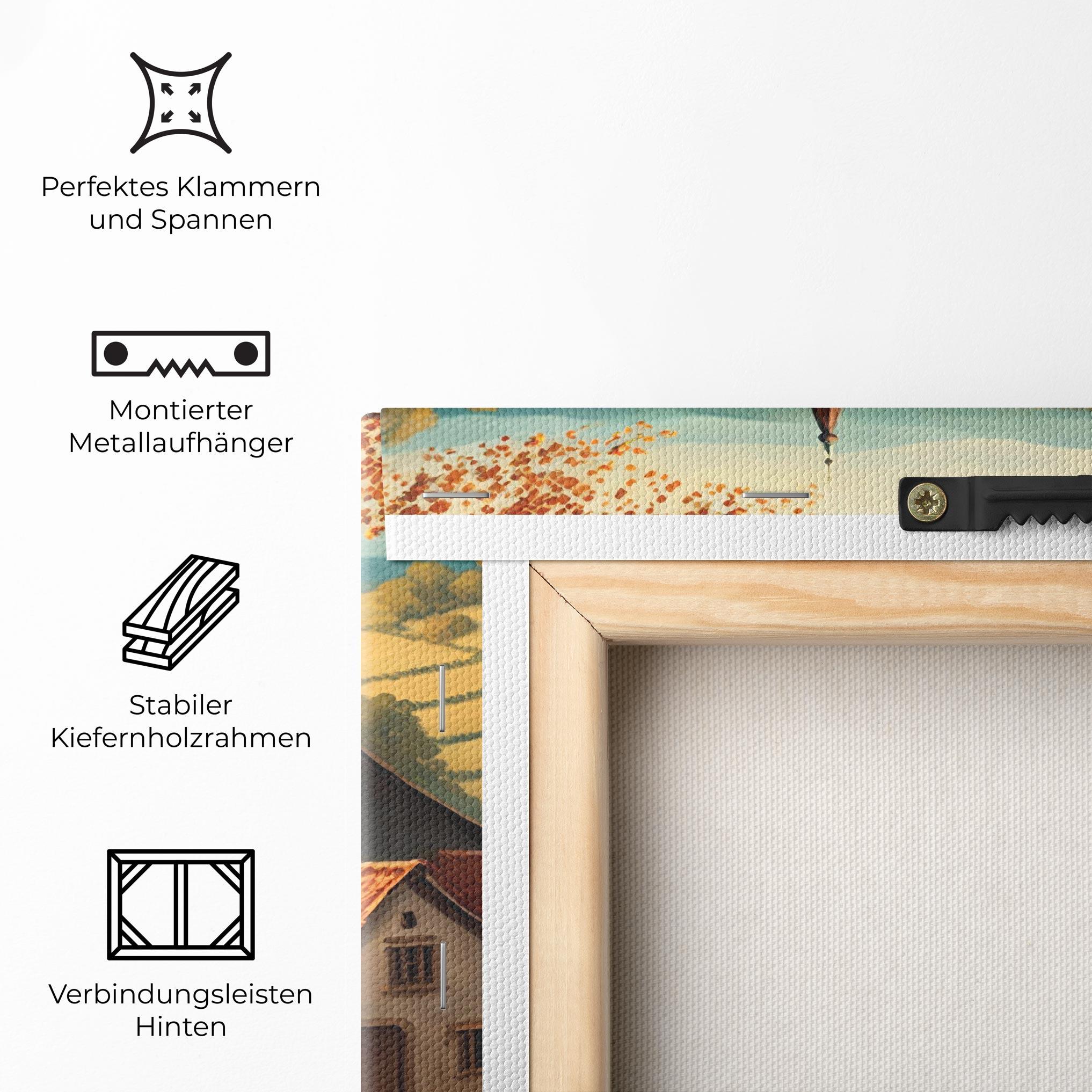 Leinwandbild Countryside Village mockup 5