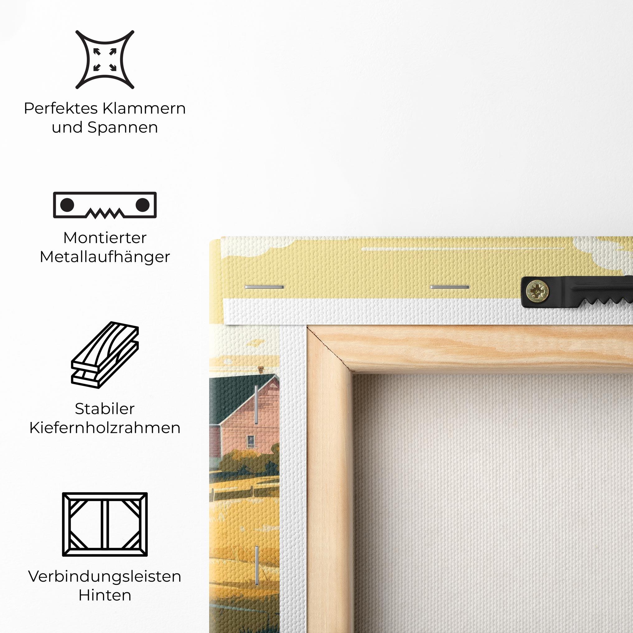 Leinwandbild Cows Sunlight Farm mockup 5