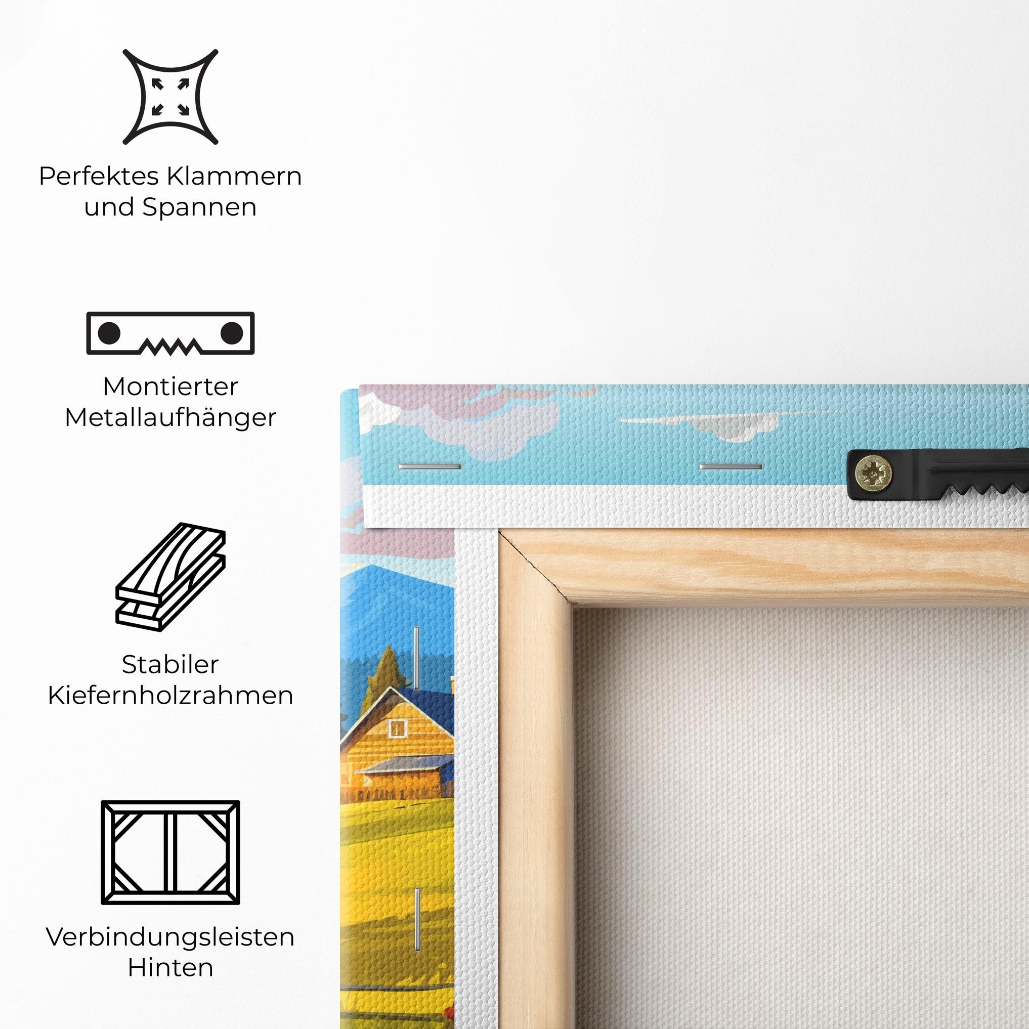 Leinwandbild Daylight Rural View mockup 5