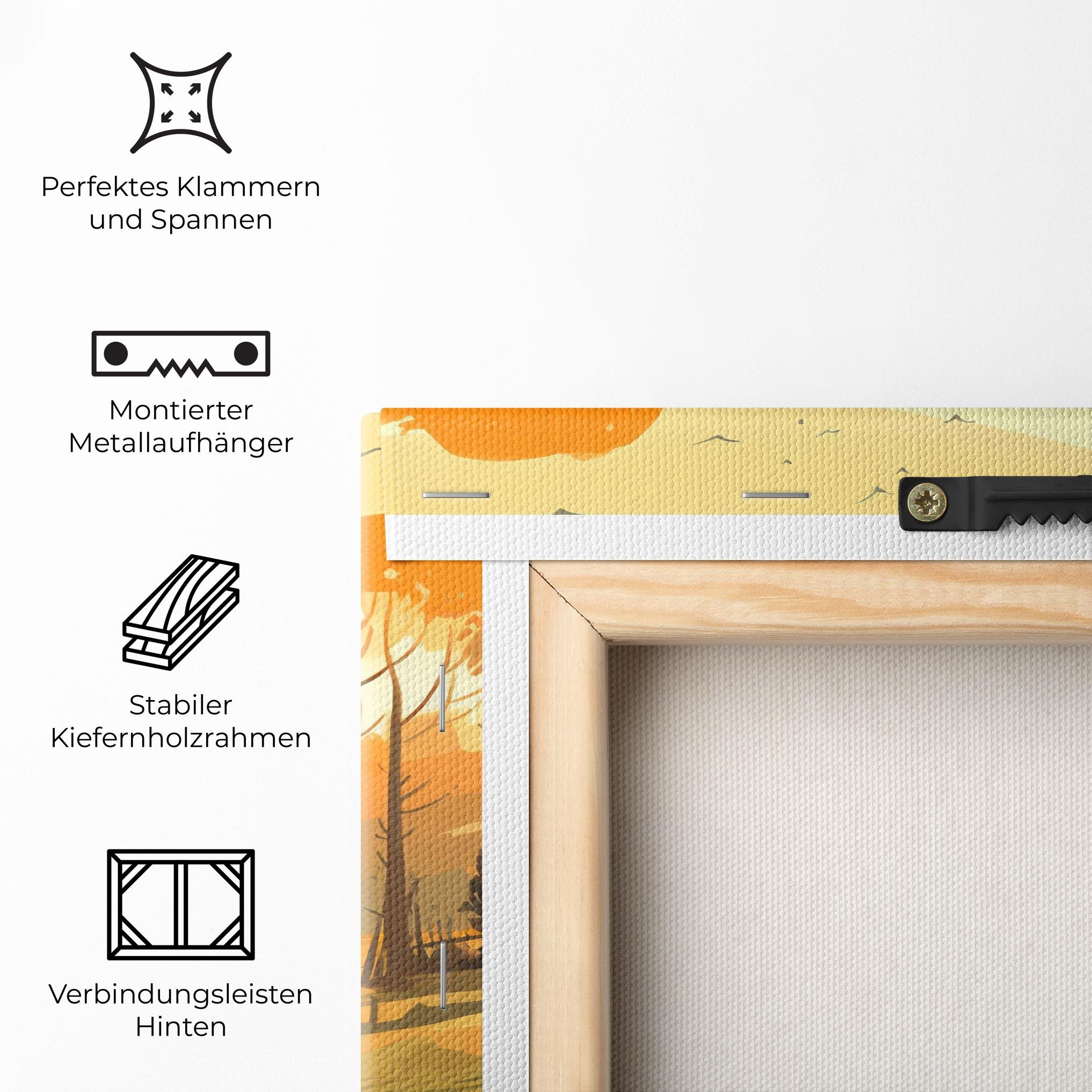 Leinwandbild Farm With Sunlight mockup 5