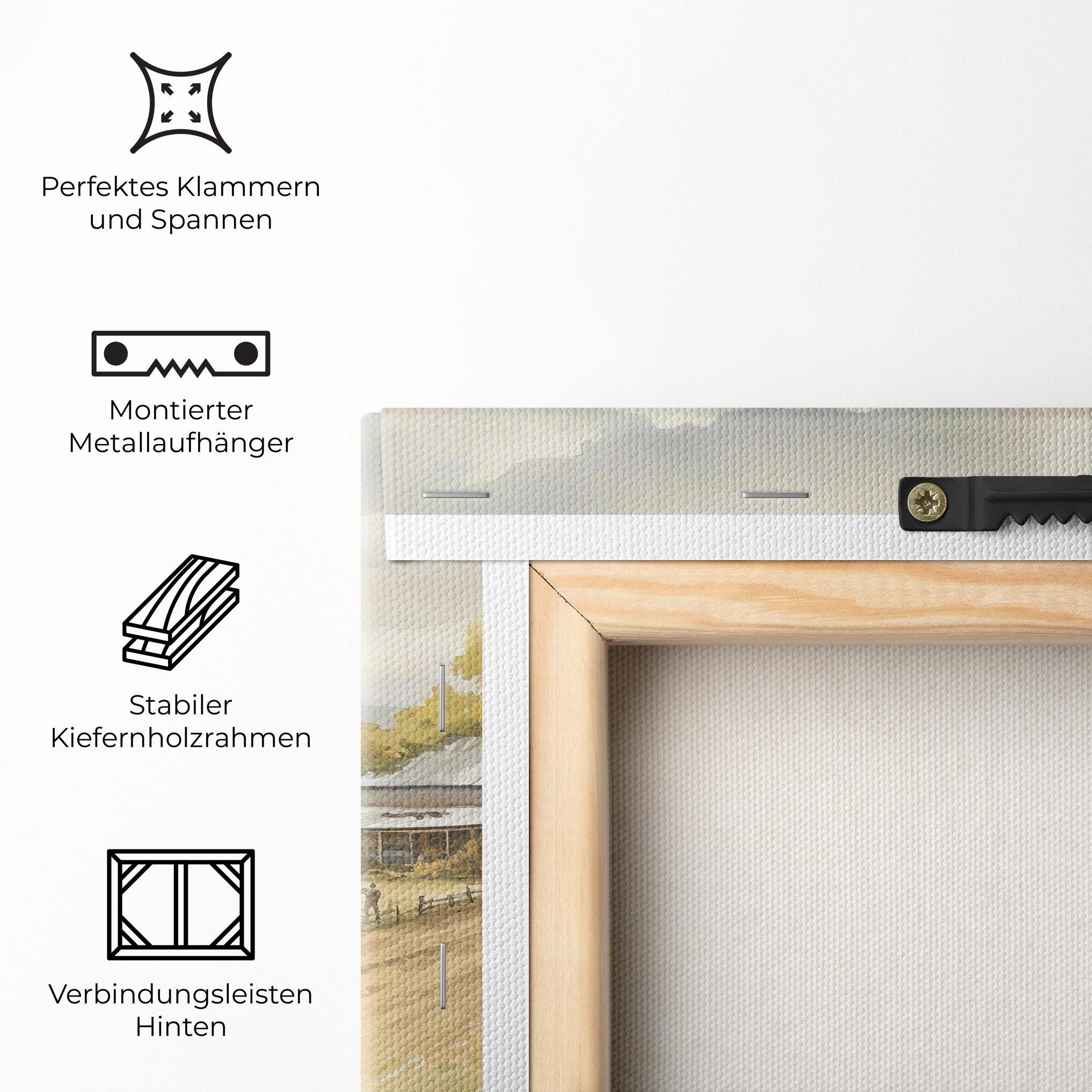 Leinwandbild Rural Field mockup 5