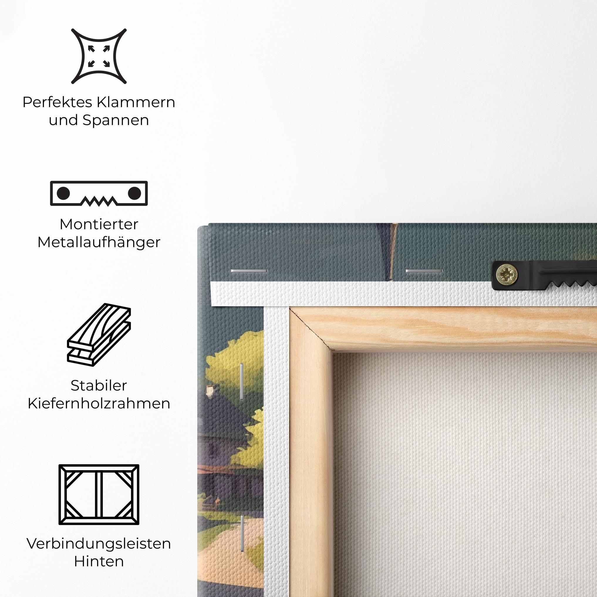 Leinwandbild Village Church Art mockup 5