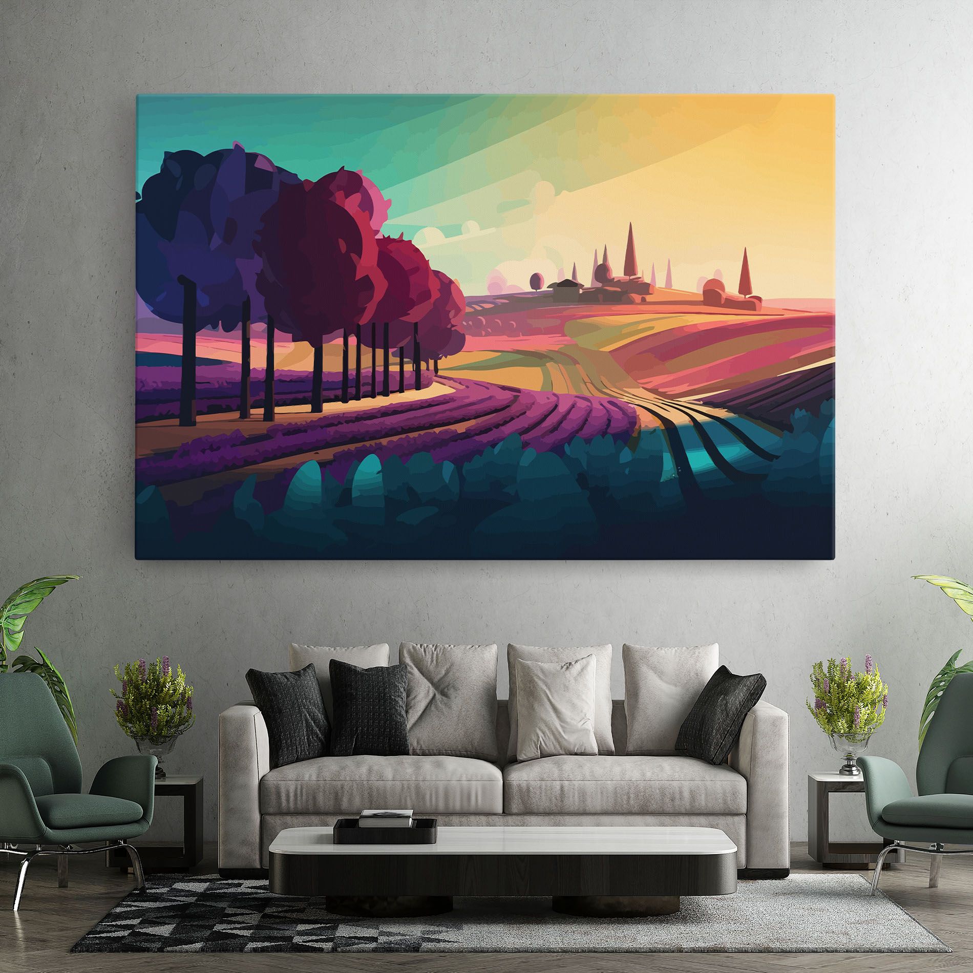 Beautiful Rural View mockup 7