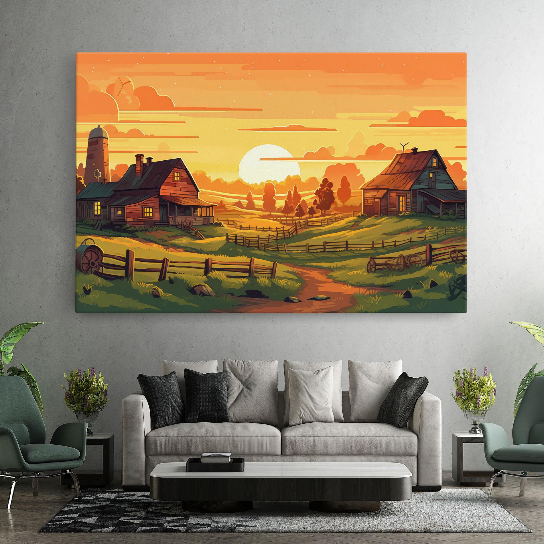 Leinwandbild Farmhouse Sunlight mockup 7