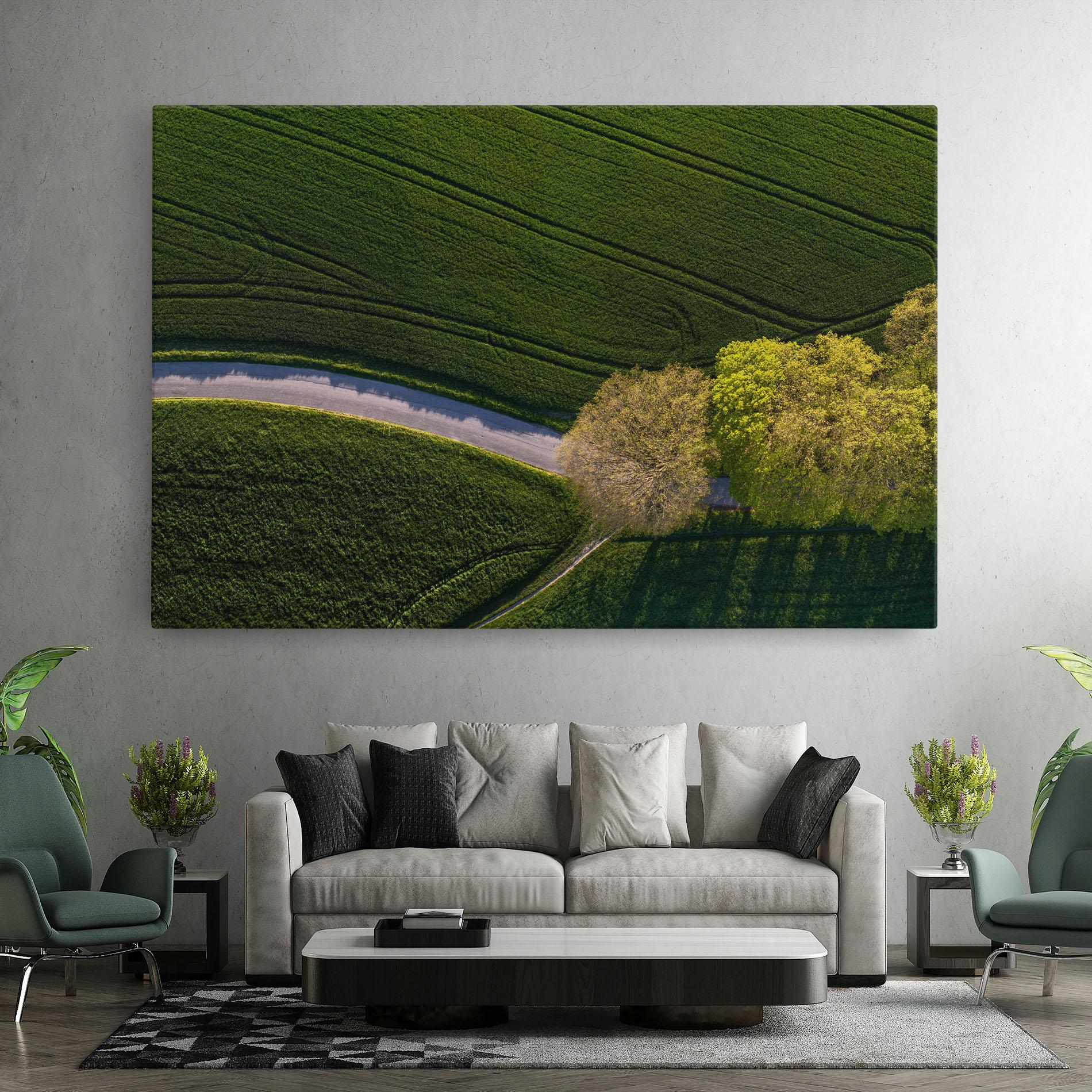 Leinwandbild Green Road mockup 7