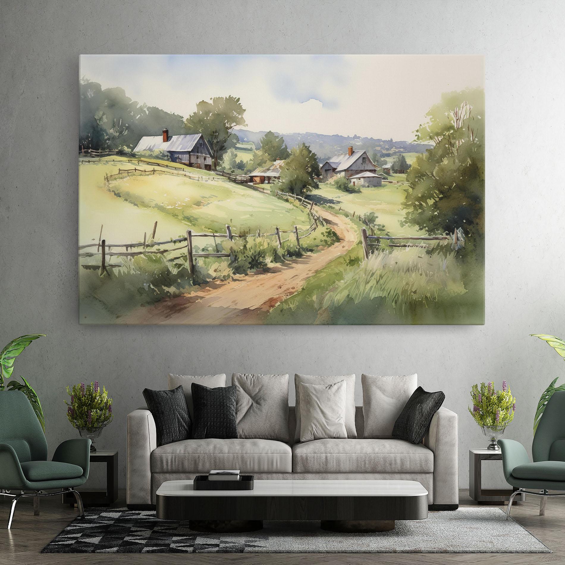 Leinwandbild Rural Farm mockup 7