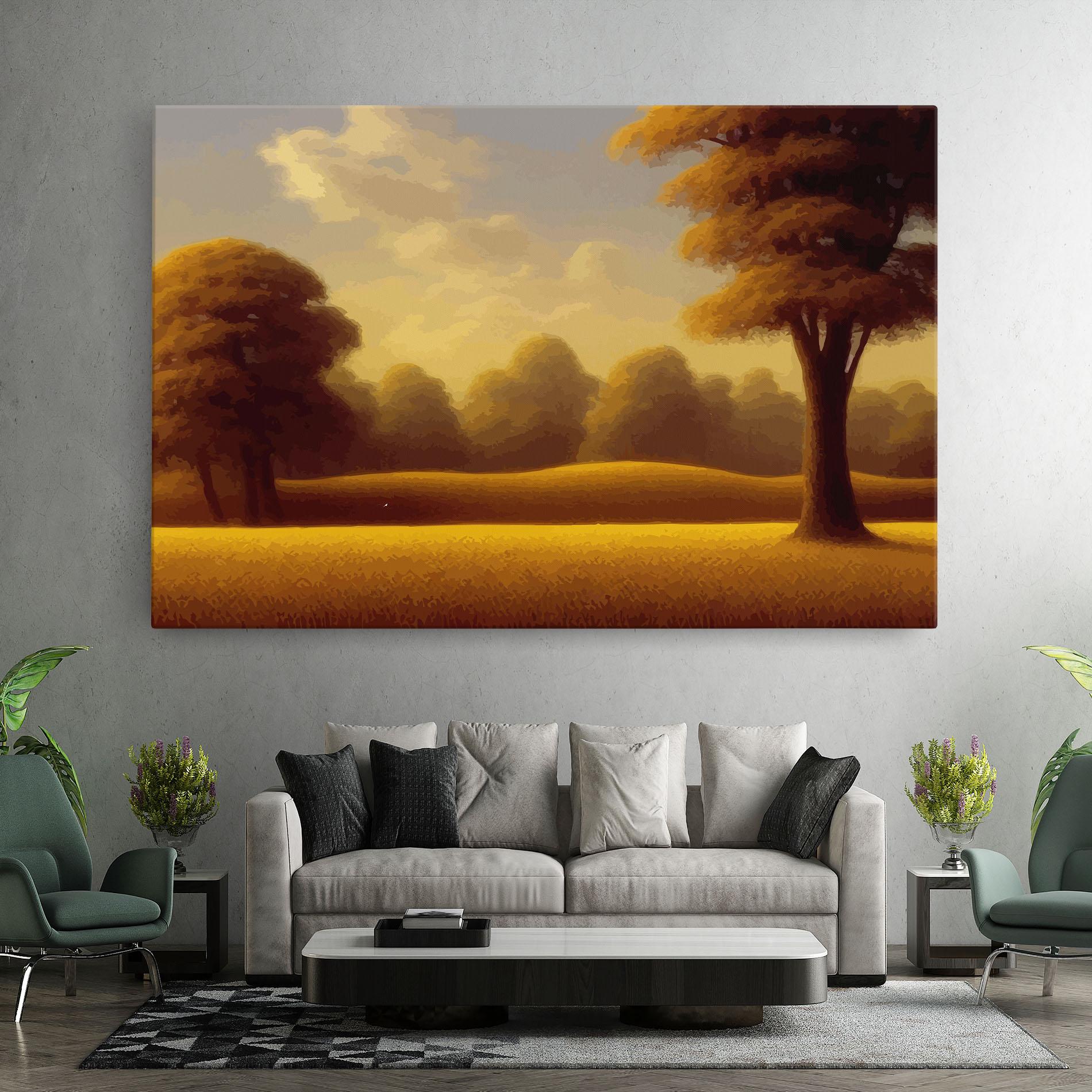 Leinwandbild Yellow Countryside mockup 7