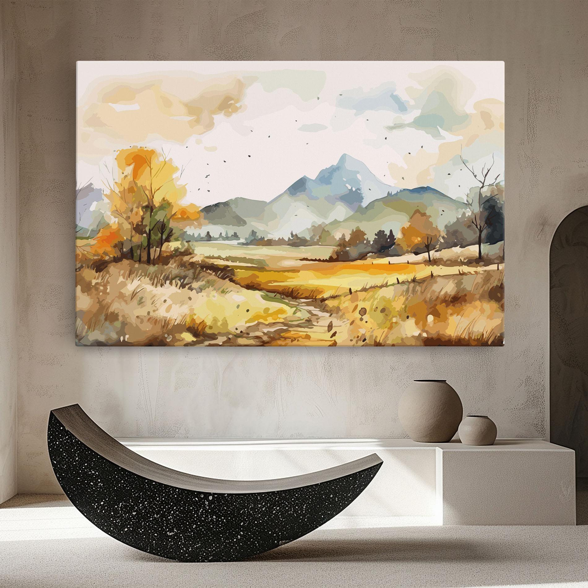 Leinwandbild Mountain Rural View mockup 8