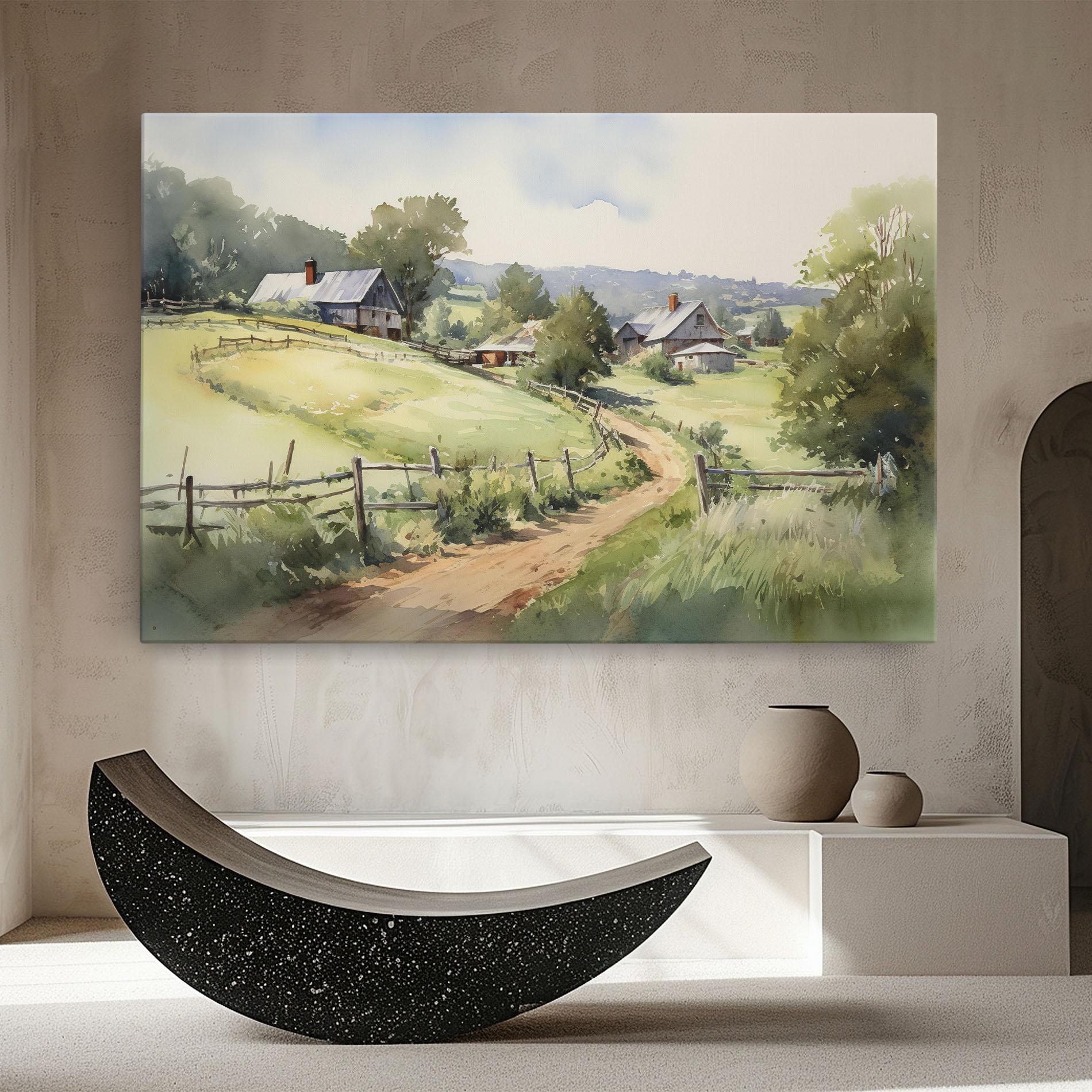 Leinwandbild Rural Farm mockup 8