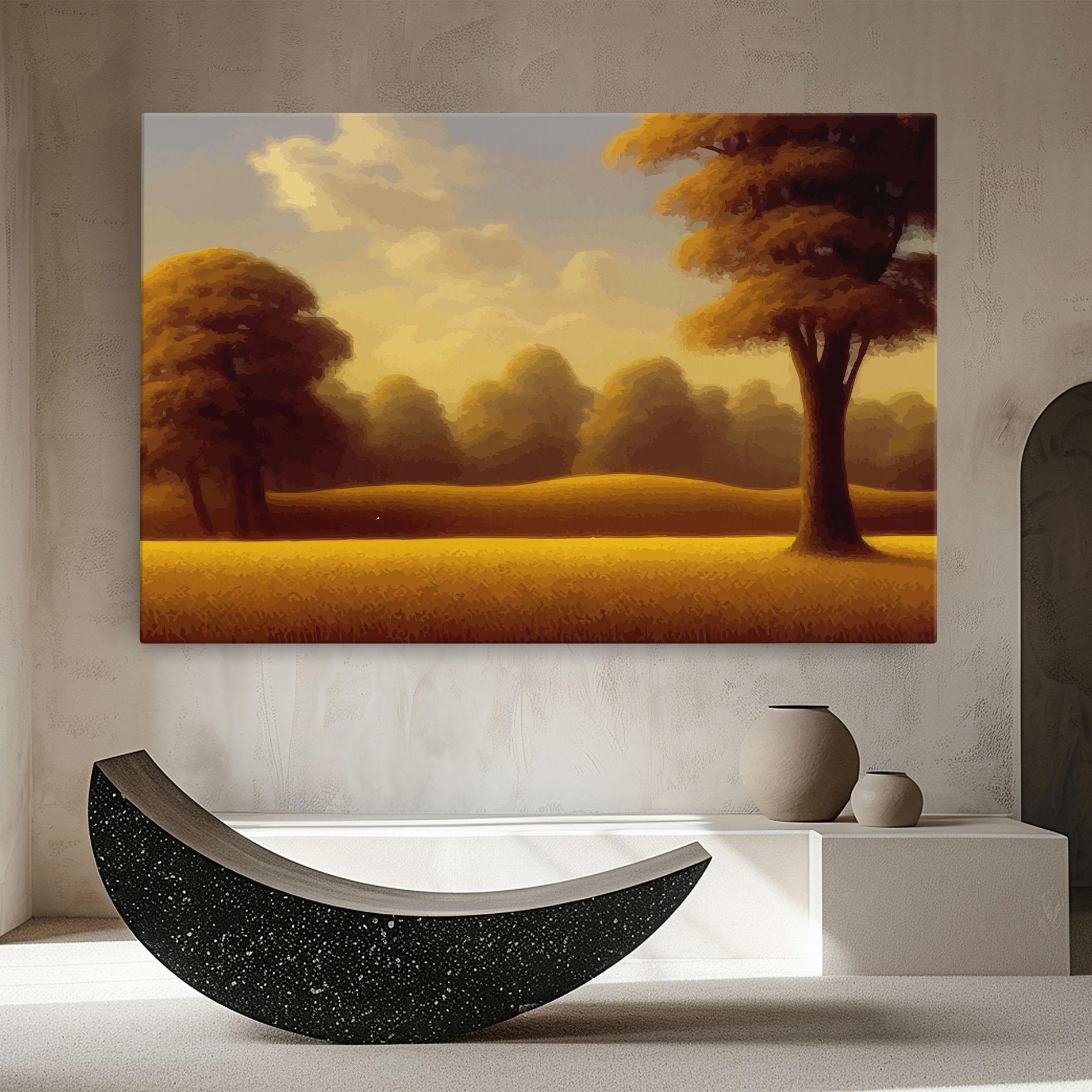 Leinwandbild Yellow Countryside mockup 8