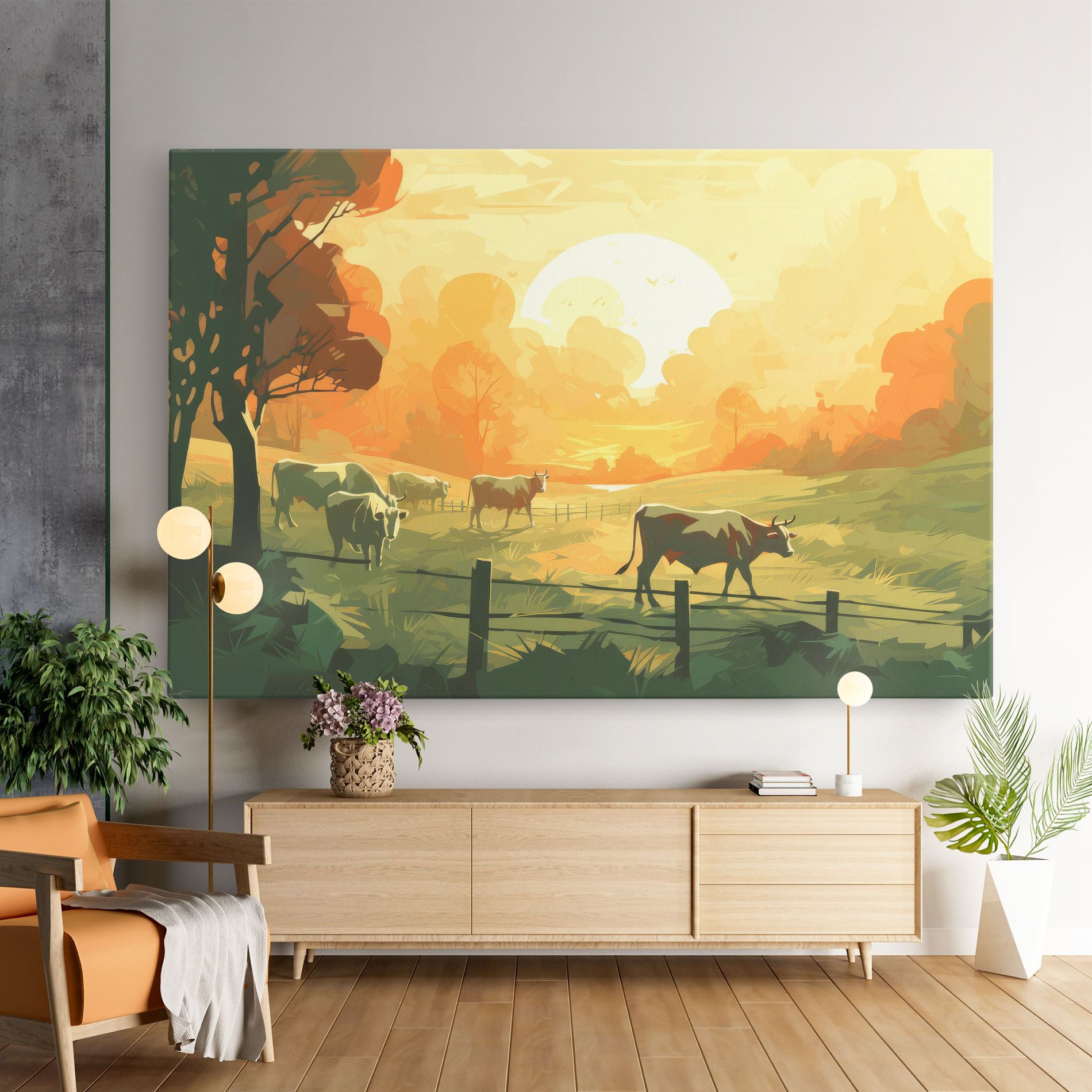 Cows Grazing mockup 9