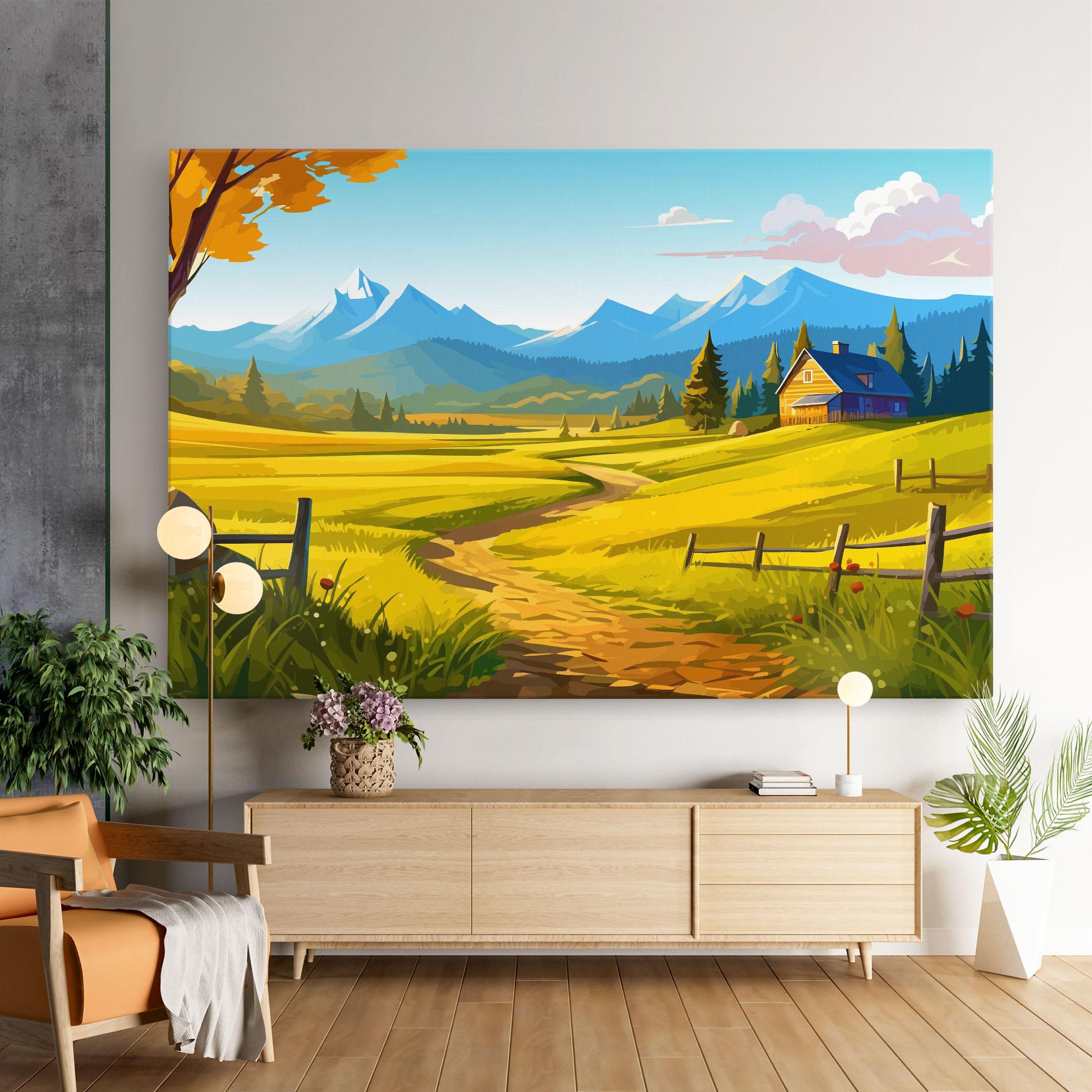 Leinwandbild Daylight Rural View mockup 9