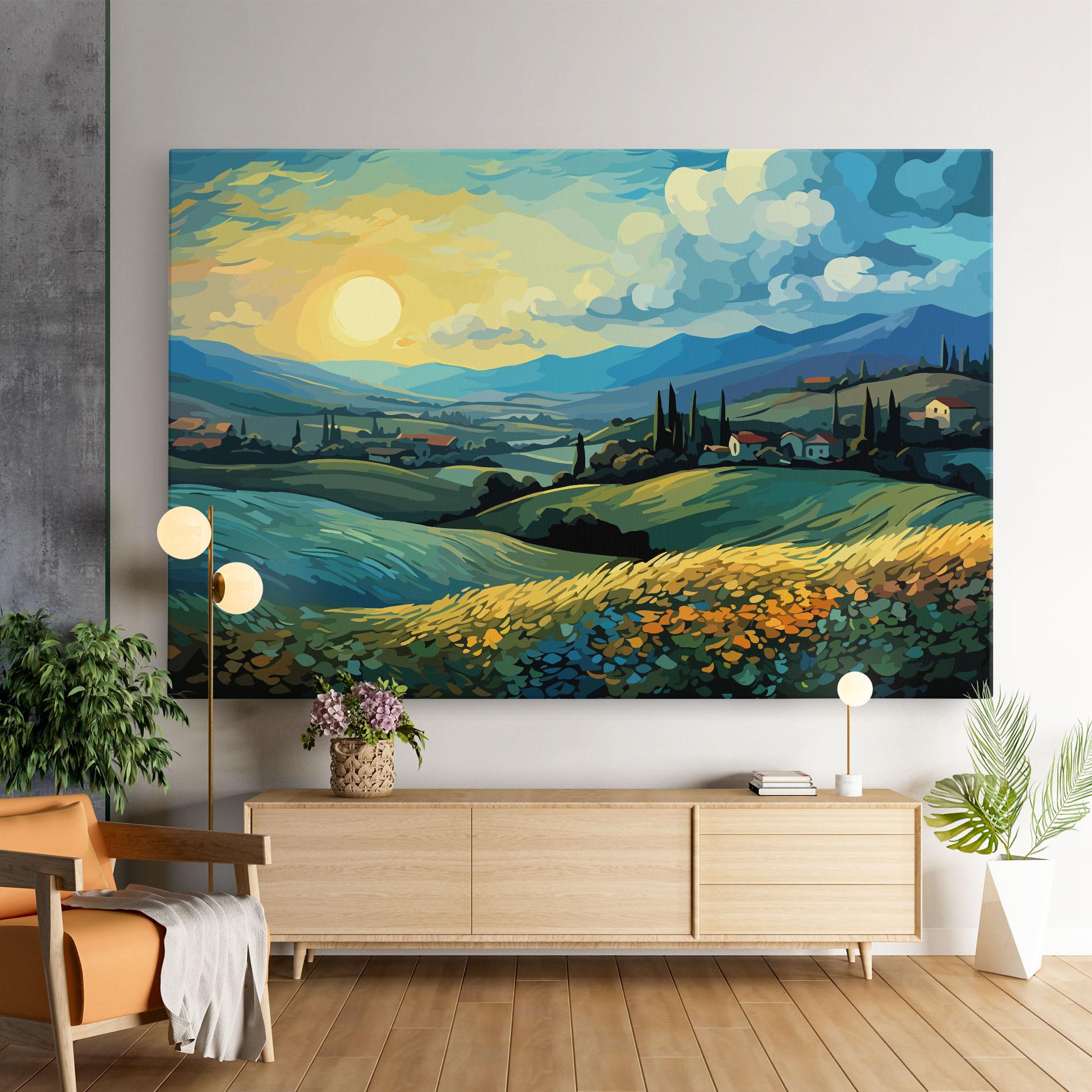 Leinwandbild Fantasy Blue View mockup 9