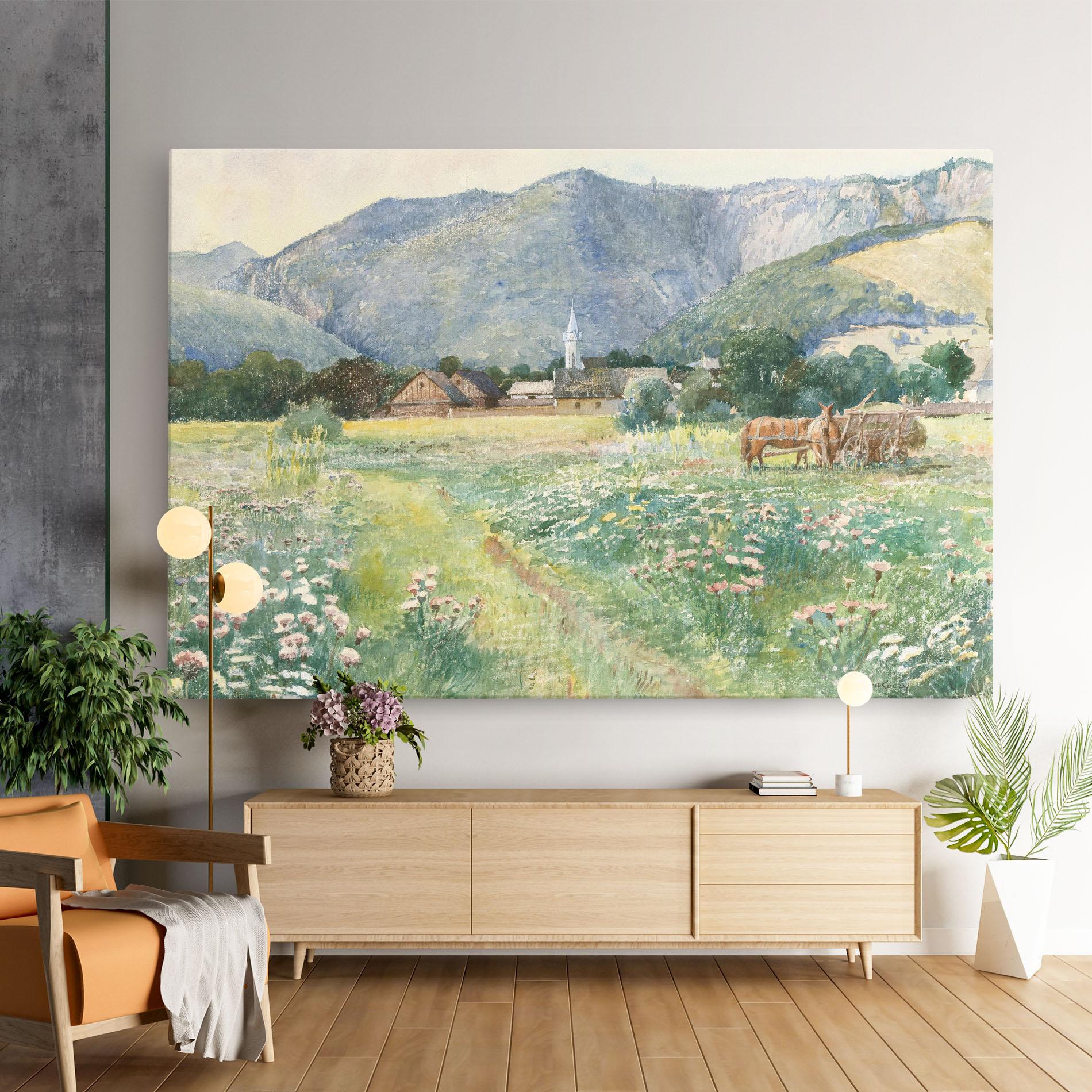 Leinwandbild Rural Painting Art mockup 9