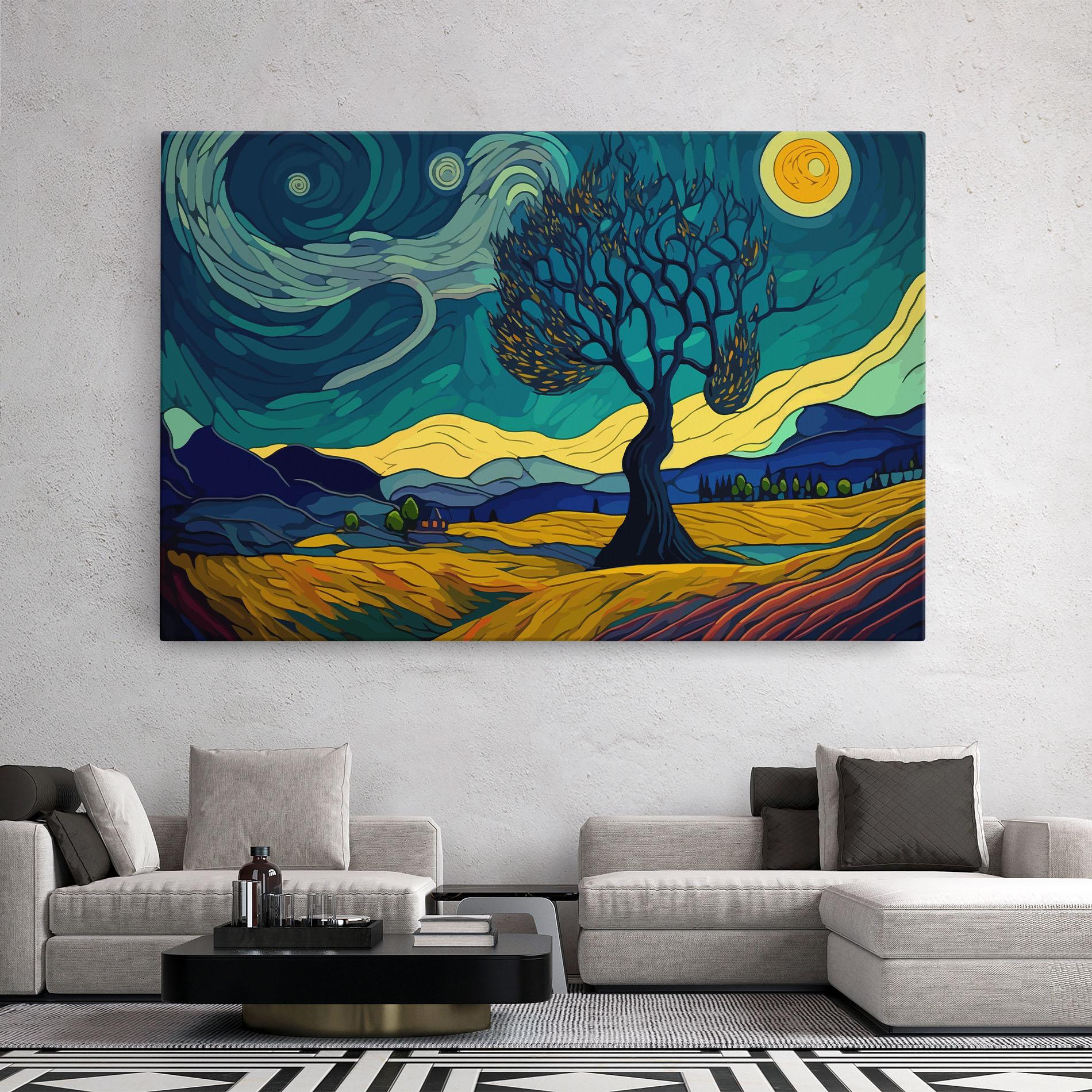 Leinwandbild Abstract Rural Art mockup 2