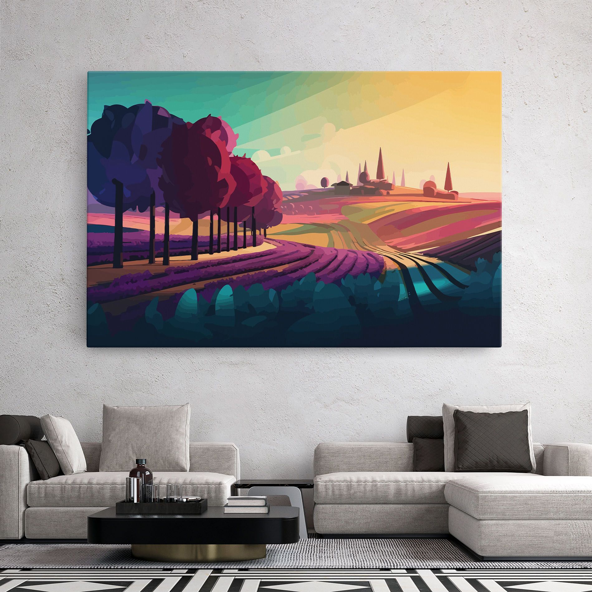 Beautiful Rural View mockup 2