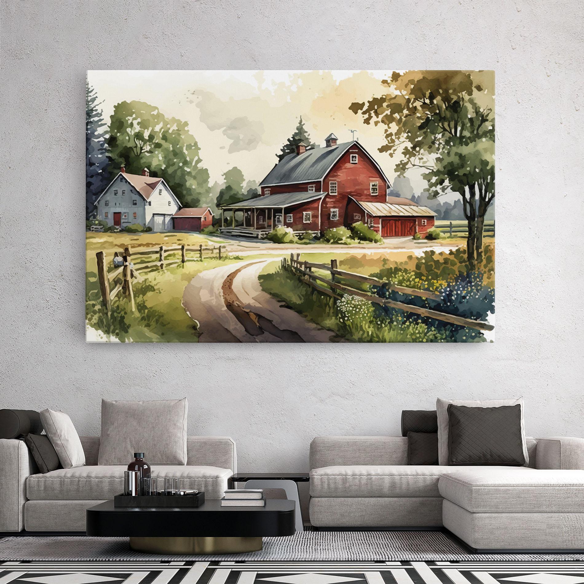 Leinwandbild Farmhouse Painting mockup 2