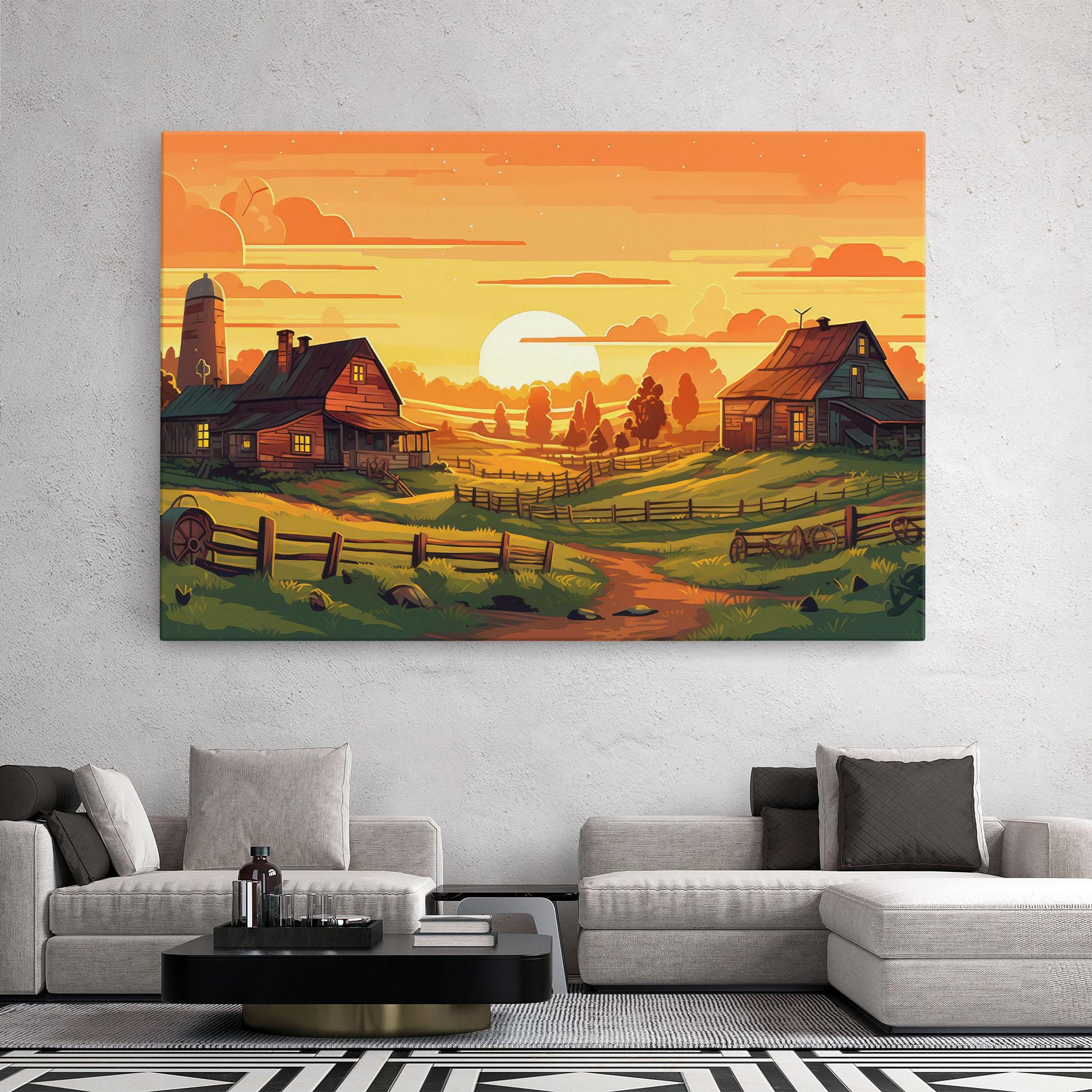 Leinwandbild Farmhouse Sunlight mockup 2