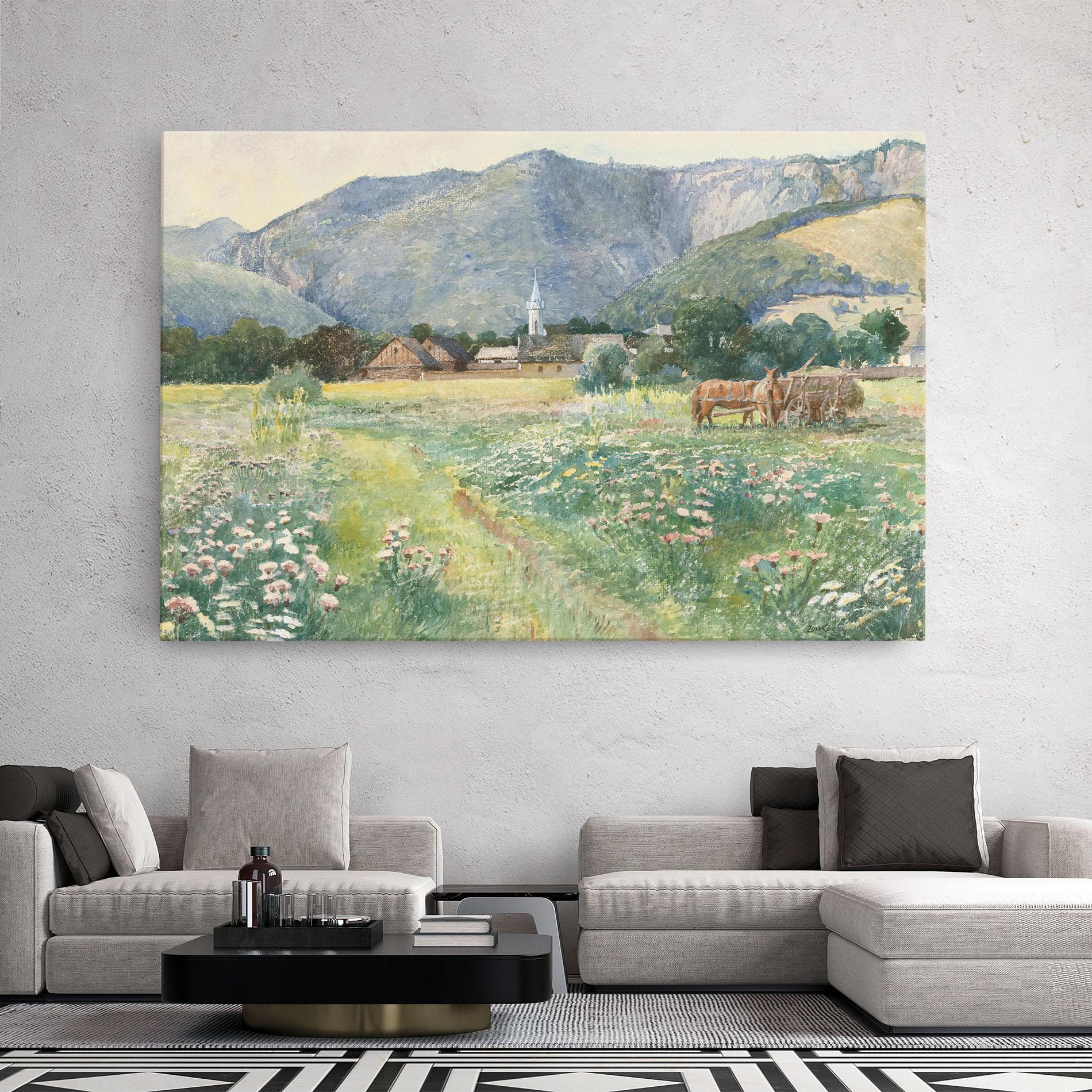 Leinwandbild Rural Painting Art mockup 2