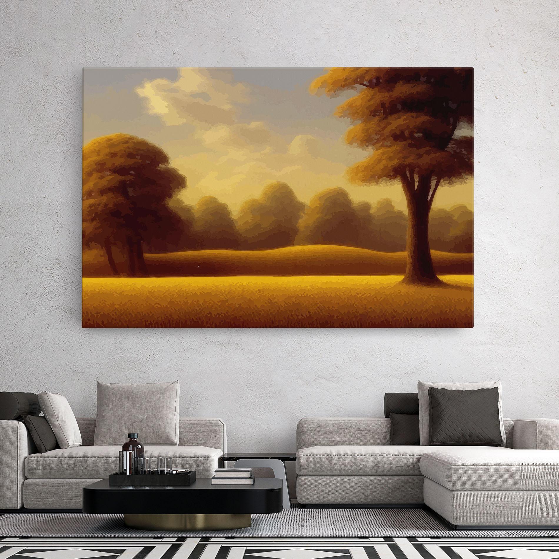Leinwandbild Yellow Countryside mockup 2