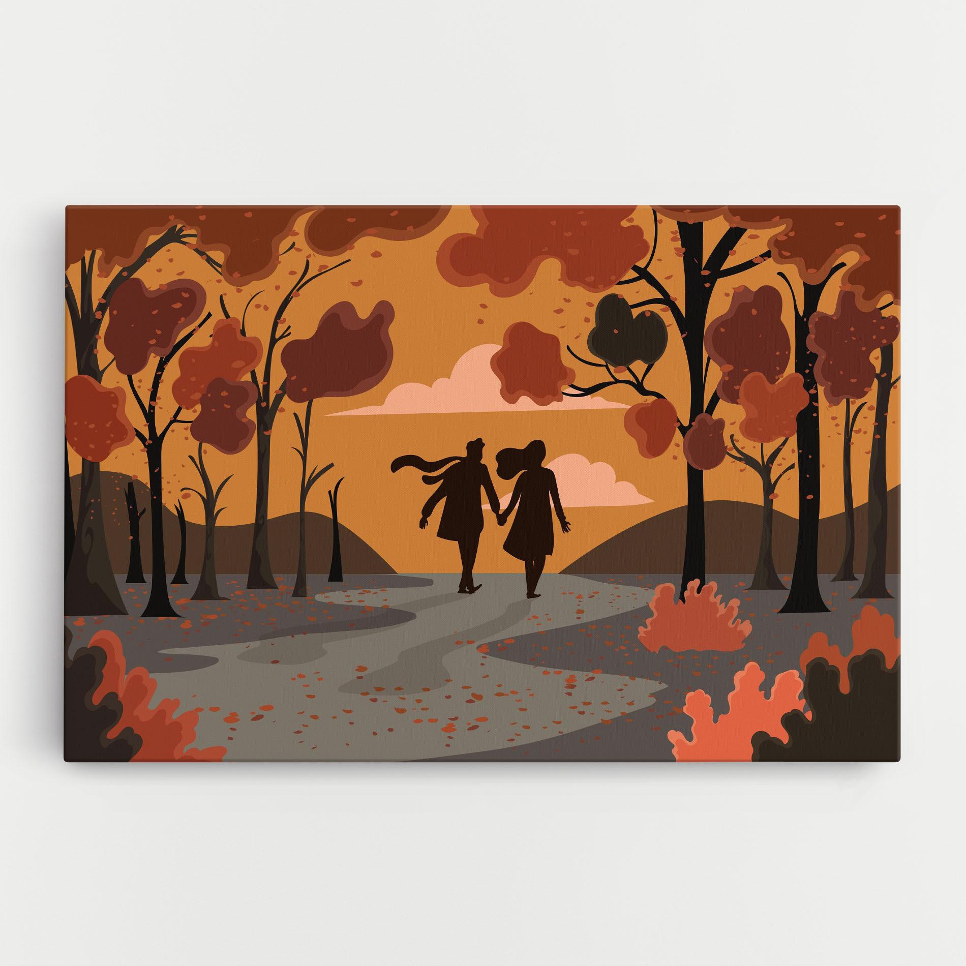 Leinwandbild Autumn Couple mockup 0