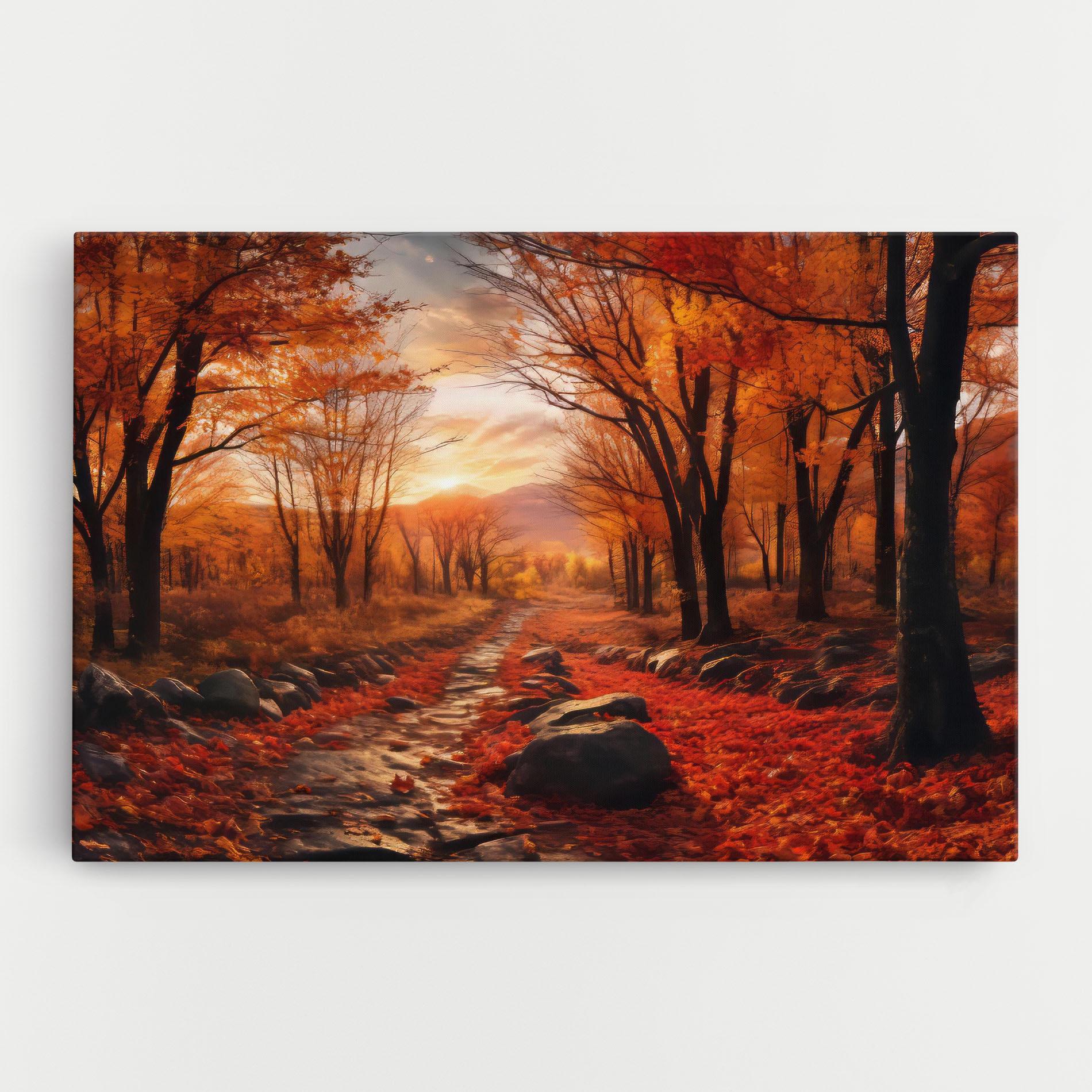 Leinwandbild Autumn Path mockup 0