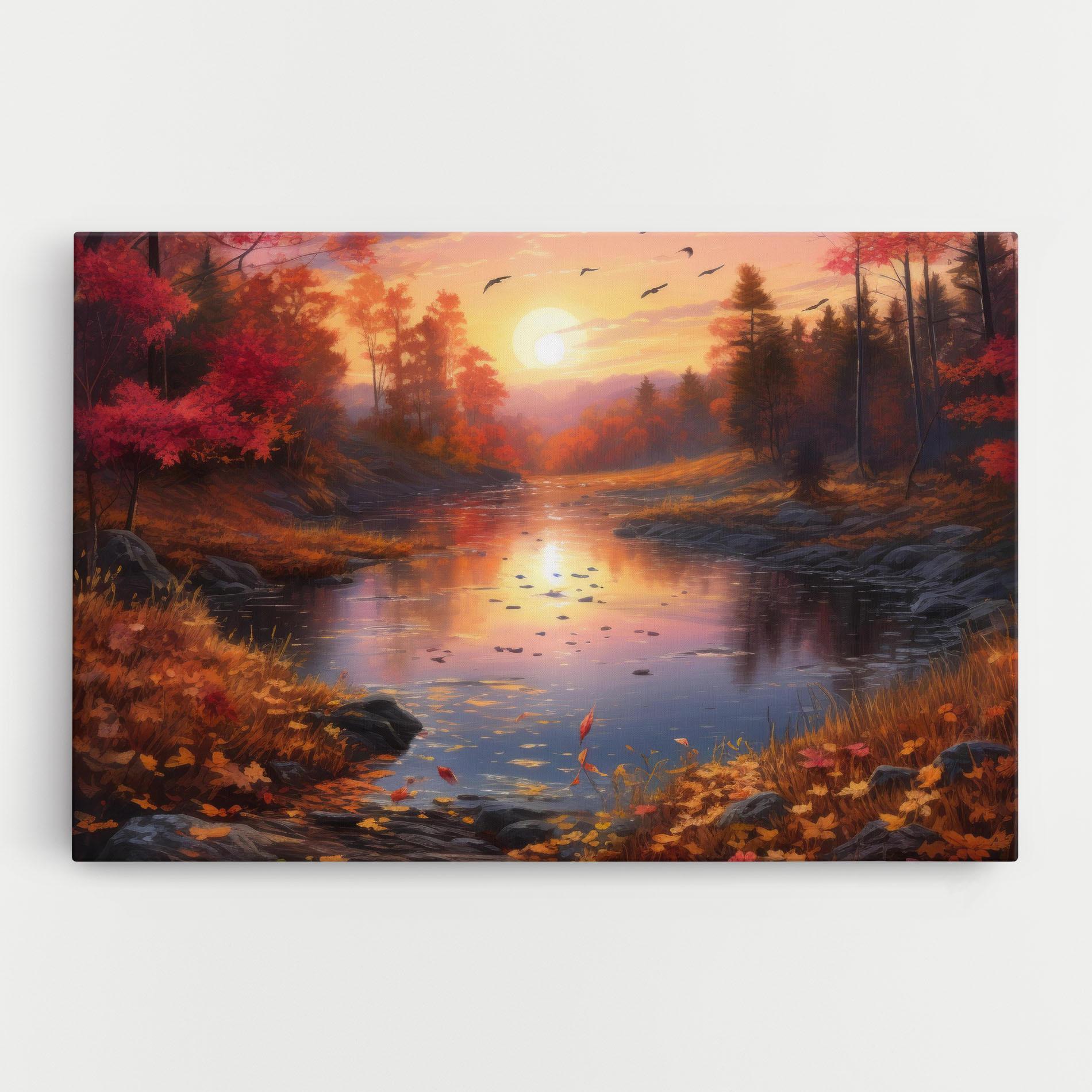 Leinwandbild Autumn Sunset mockup 0