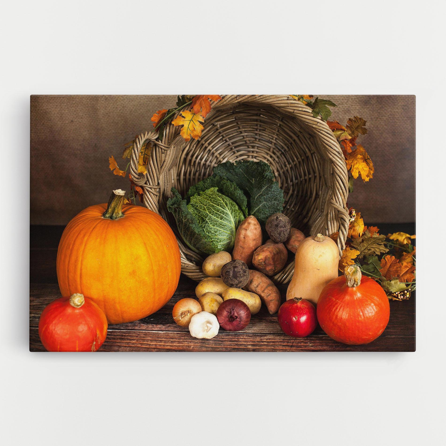 Leinwandbild Autumn Vegetables mockup 0