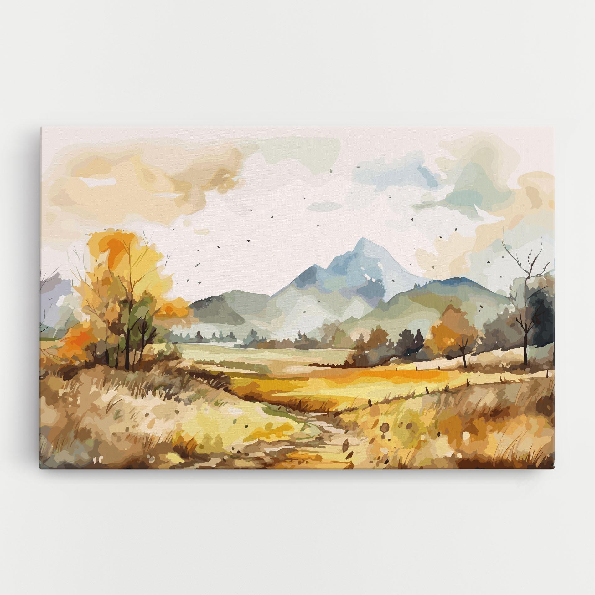Leinwandbild Yellow Blue Autumn mockup 0