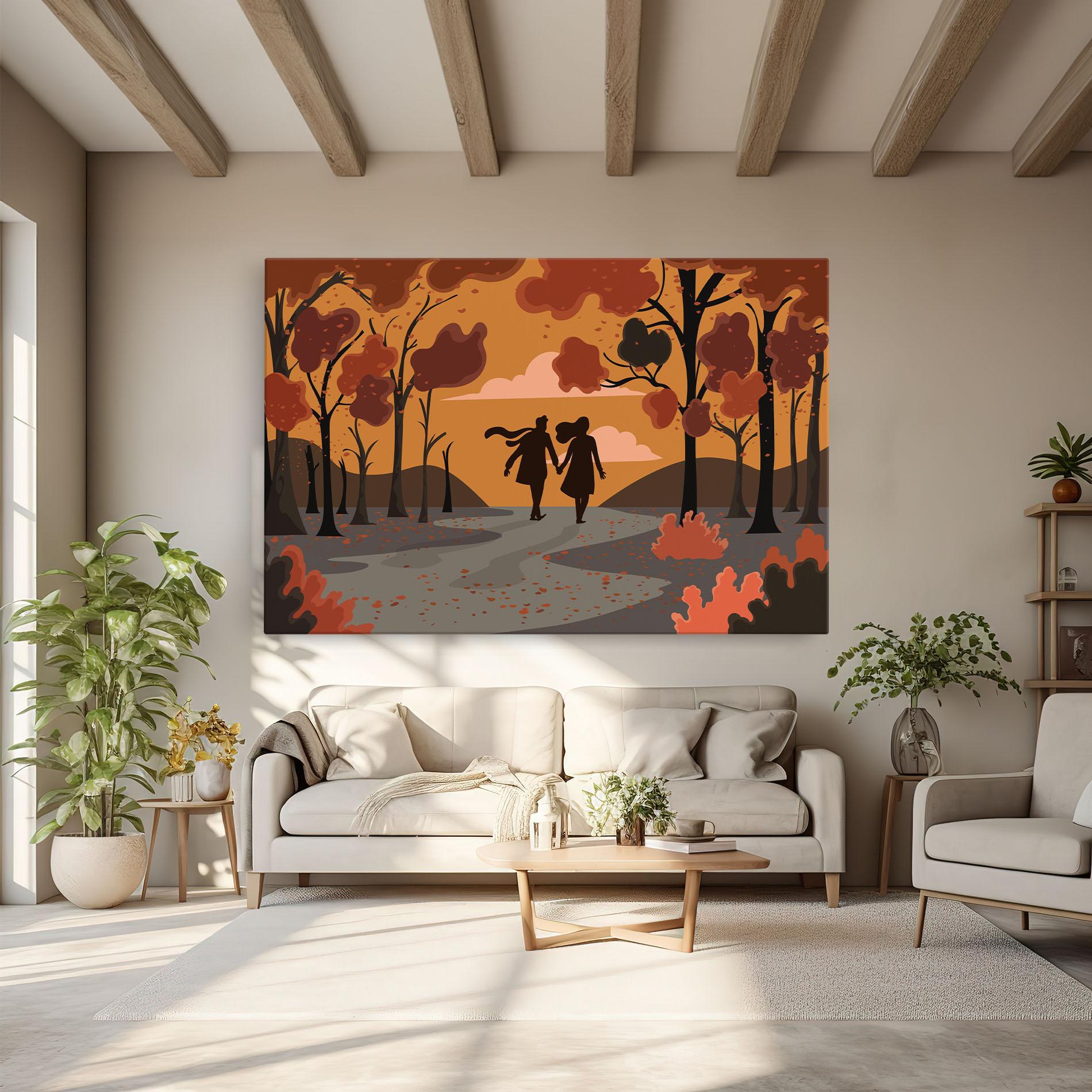 Leinwandbild Autumn Couple mockup 6