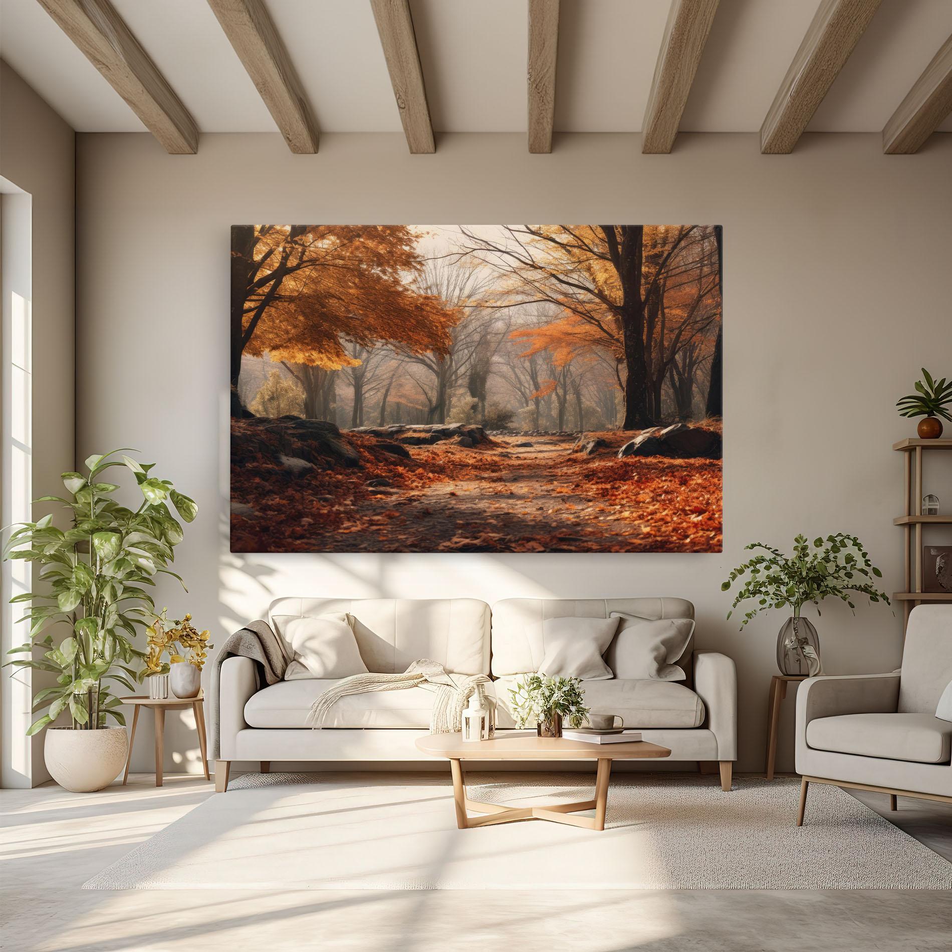 Leinwandbild Autumn Forest mockup 6