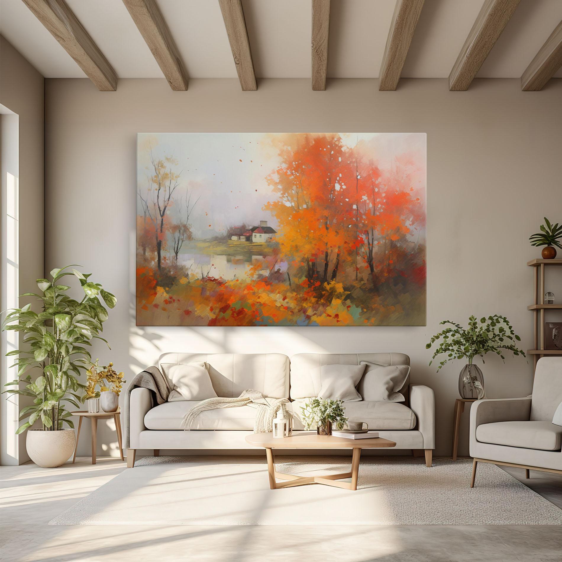 Leinwandbild Autumnal Painting mockup 6